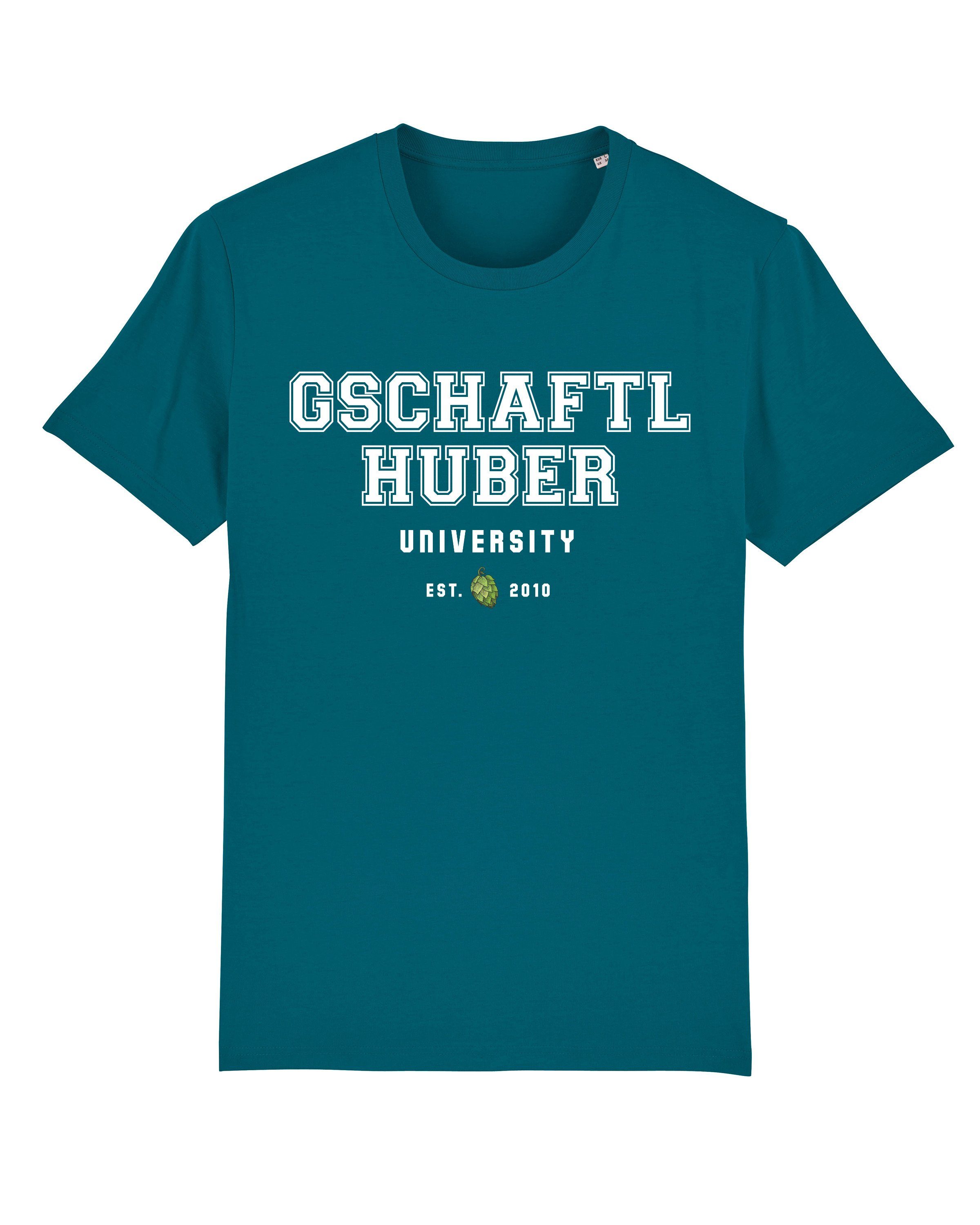 Print-Shirt Hibiscus Apparel Gschaftlhuber University Rose wat? (1-tlg)