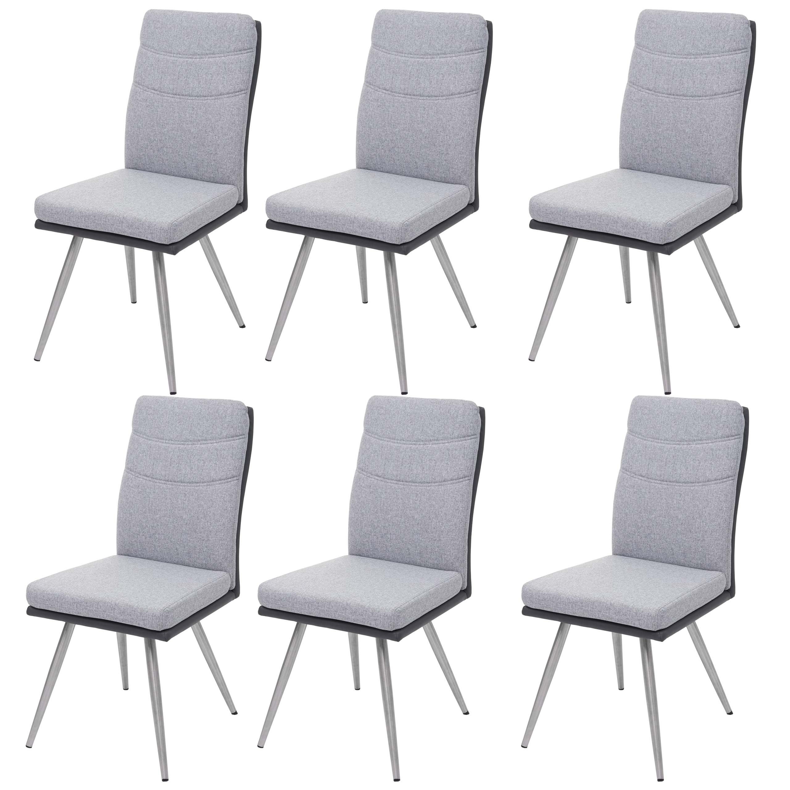 6er-Set, Ziernaht Fußbodenschoner, Armlehne, 6 MCW-G54-4 dekorative MCW (Stühle ohne glänzende Esszimmerstuhl Inklusive St),