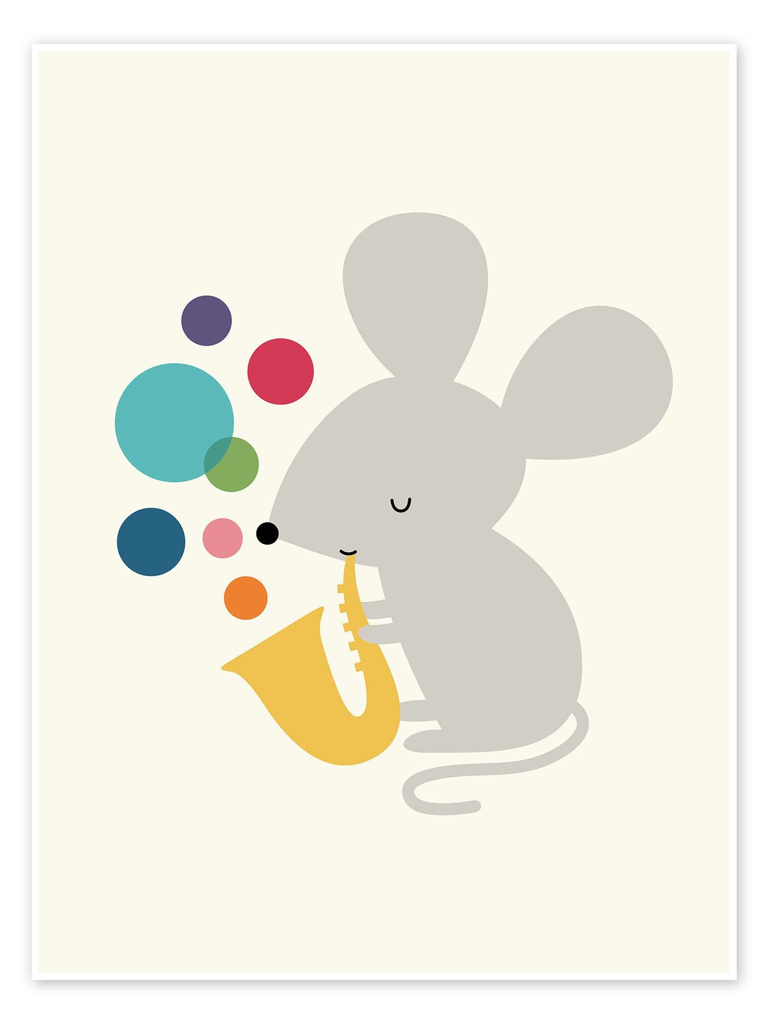 Posterlounge Wandbild Saxophon Maus, Andy Westface, erhältlich als Poster, Leinwandbild, Wandsticker oder Acrylglasbild