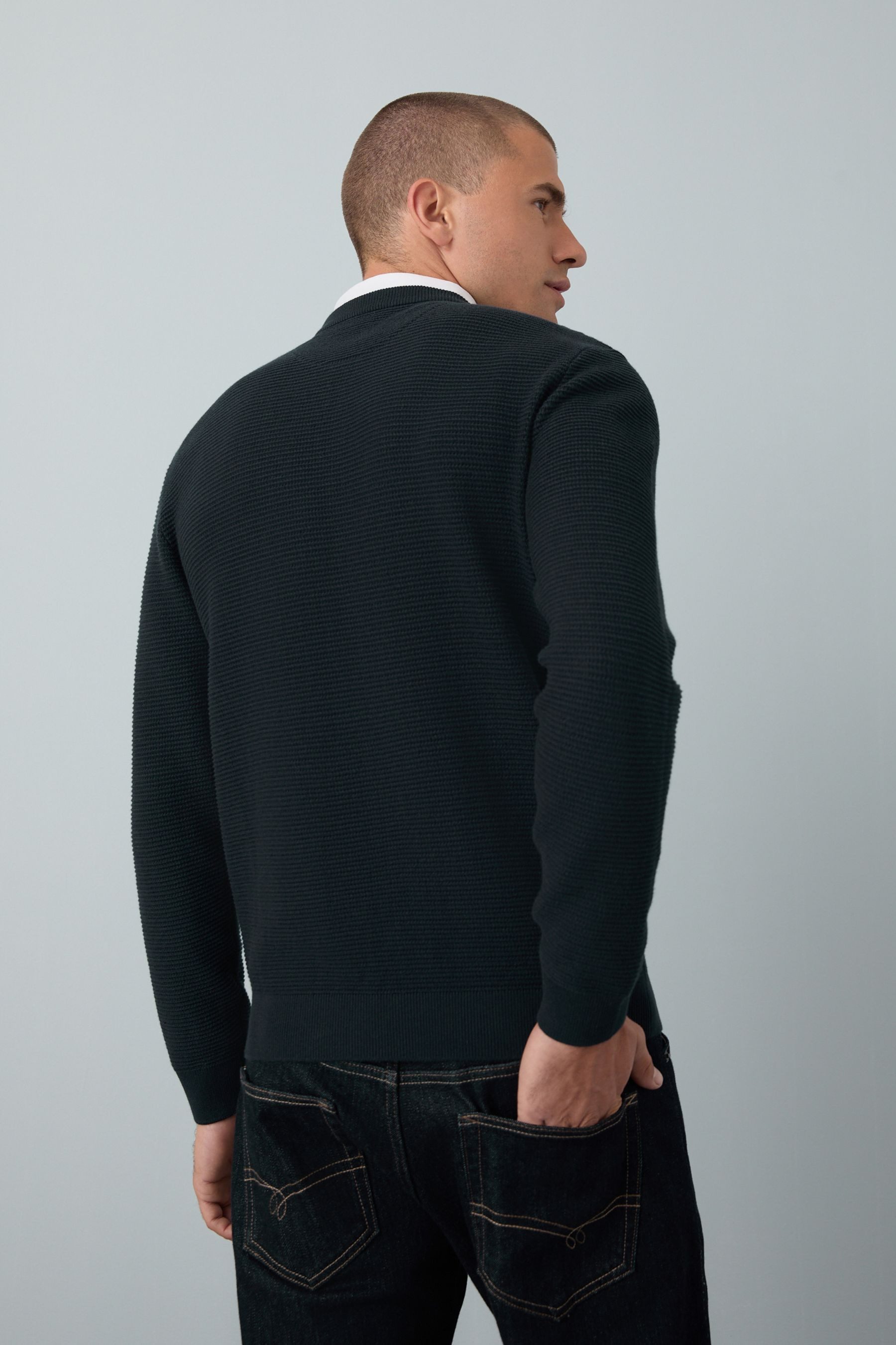 Next 2-in-1-Pullover Regular Fit Pullover mit Oxford-Hemdkragen (1-tlg)