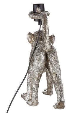 GILDE Tischleuchte GILDE Lampe Monkey - silber - H. 37cm x B. 39,5cm
