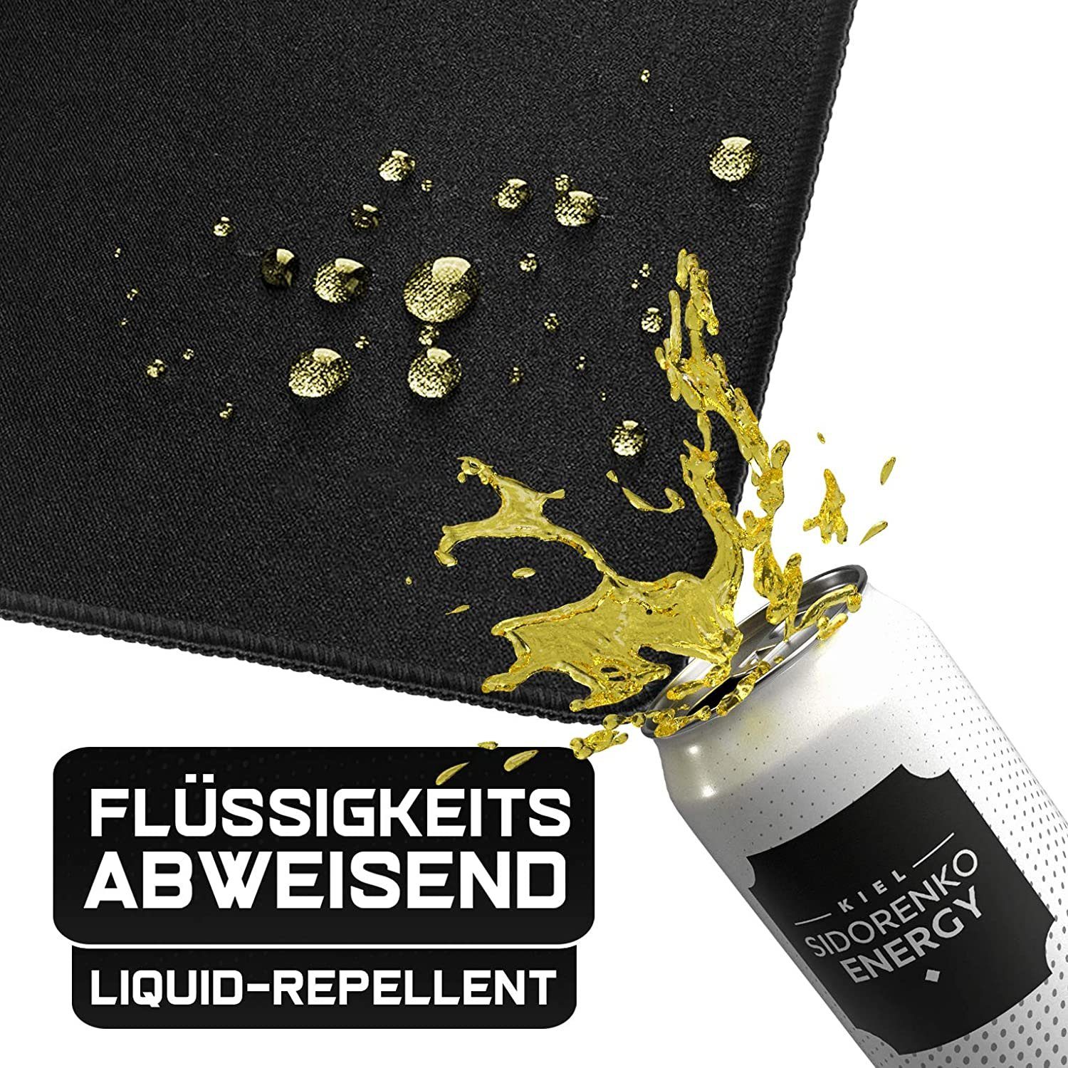 MAXLVL Gaming Mauspad 900 x 400mm - Fransenfreie Ränder - rutschfest (Großes Mousepad präzises und langlebiges Large Mouse Pad), Rutschfeste Schreibtischunterla – Bild 5 von 5