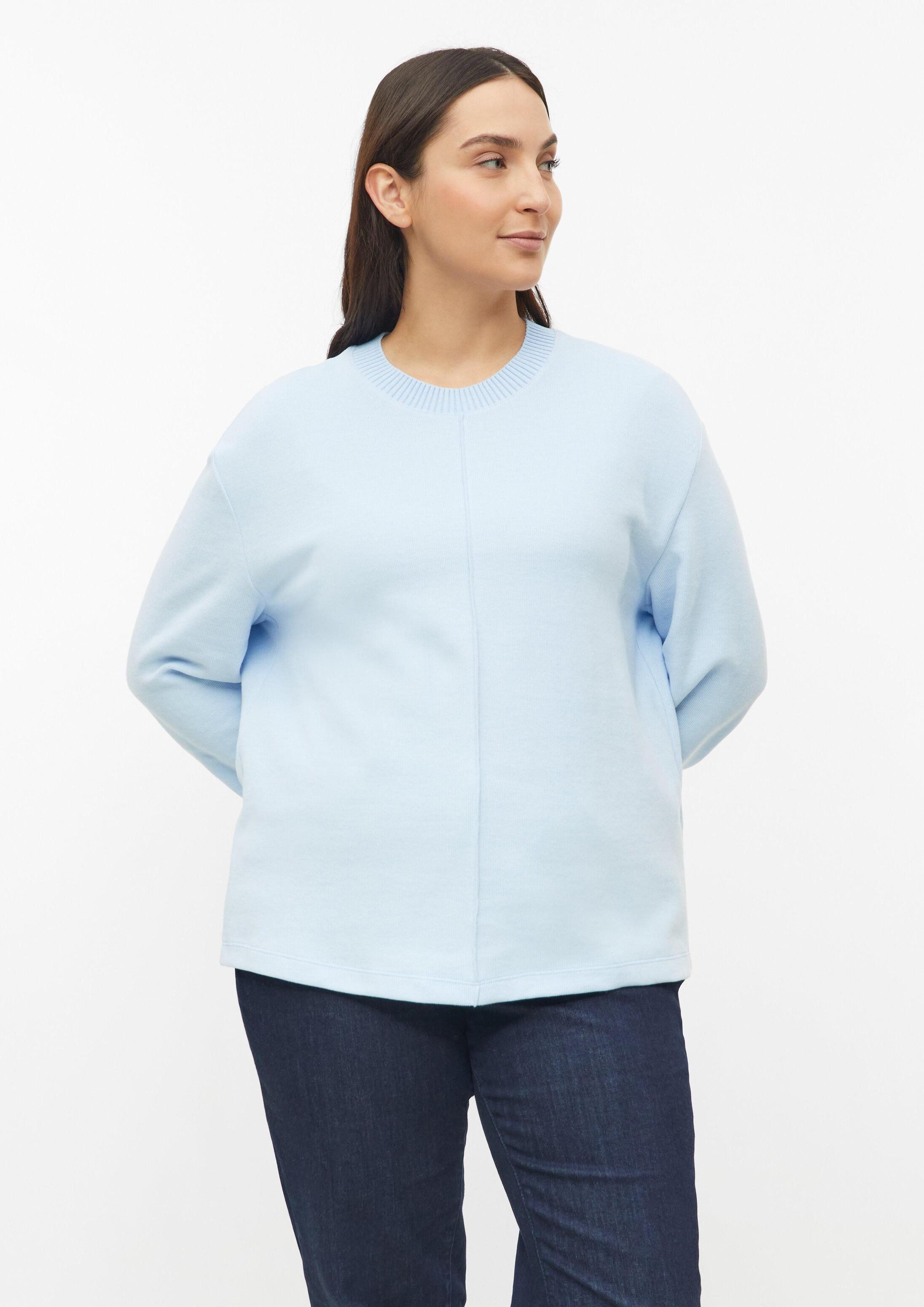 s.Oliver Sweatshirt Sweatshirt Angerautes Sweatshirt im Relaxed Fit