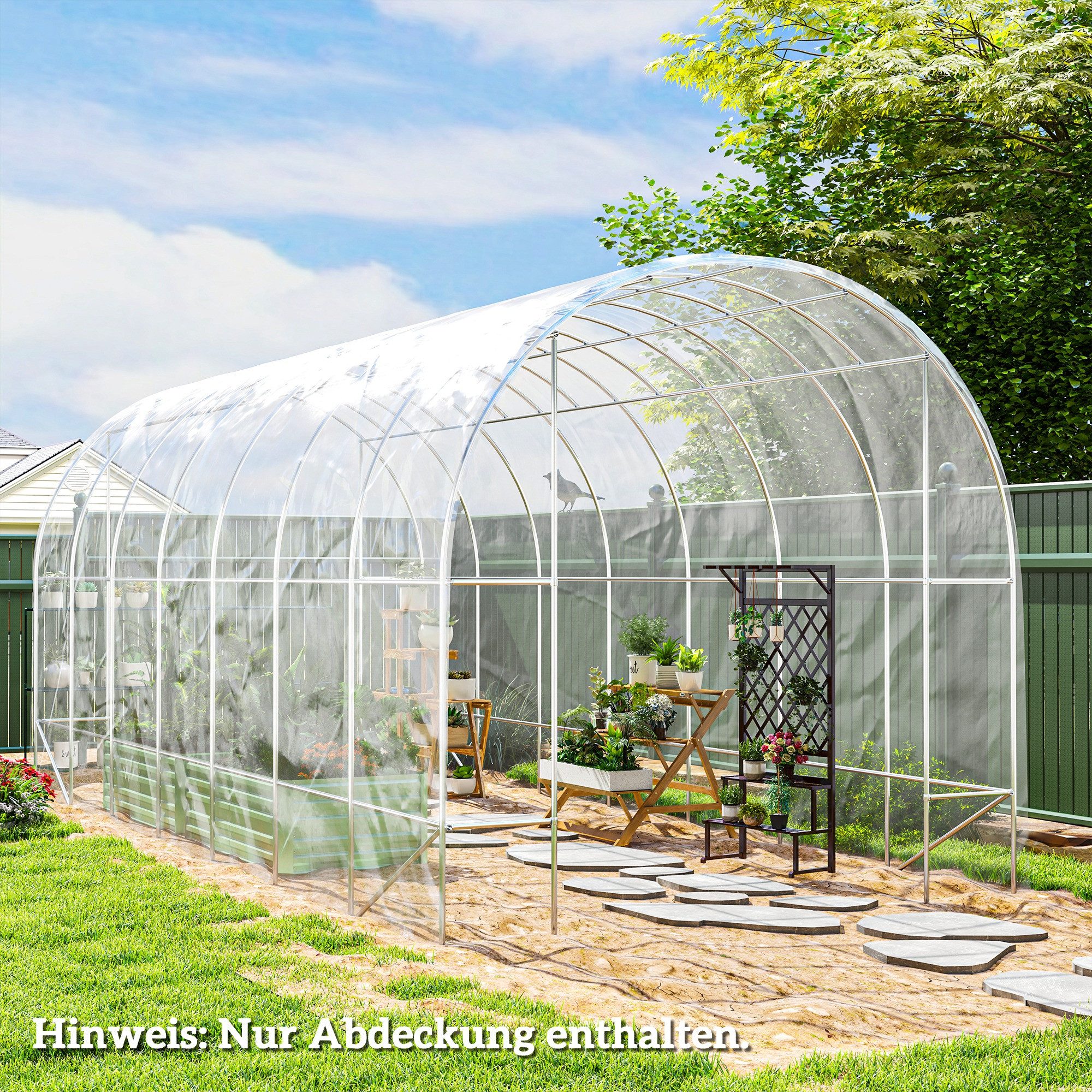 Outsunny Foliengewächshaus wasserdicht mit UV Schutz, günstig online kaufen