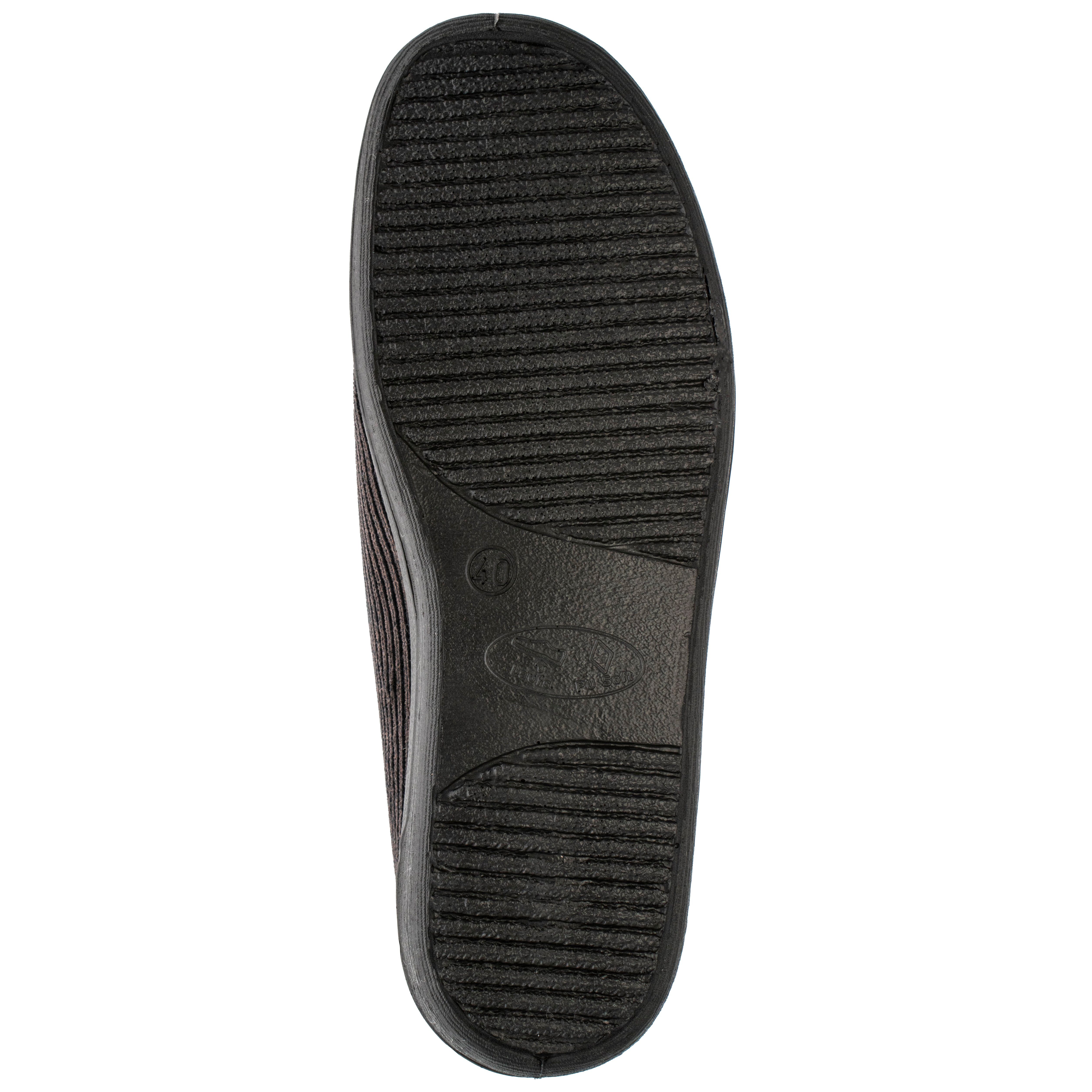 Fischer-Markenschuh Frank Hausschuh aus Cordsamt, mit Schurwolle, mit Reißverschluss