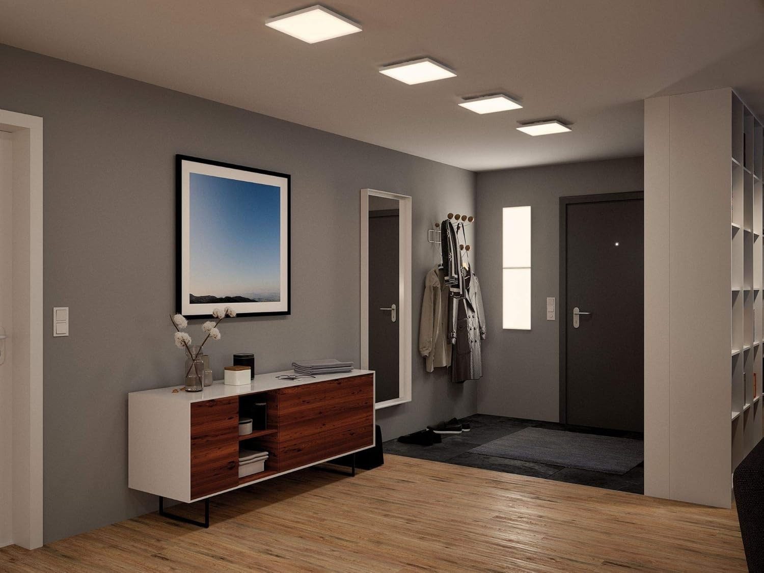 Paulmann Einbauleuchte LED Panel Deckenleuchte Einbaulampe Zigbee 8,5W 225x225mm, LED Einbaupanel Panel Decke Einbaustrahler Deckenlampe