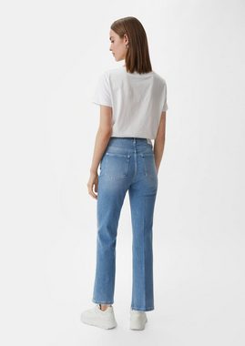 comma casual identity 5-Pocket-Jeans Cropped Jeans / Regular fit / Mid rise / Flared leg Waschung