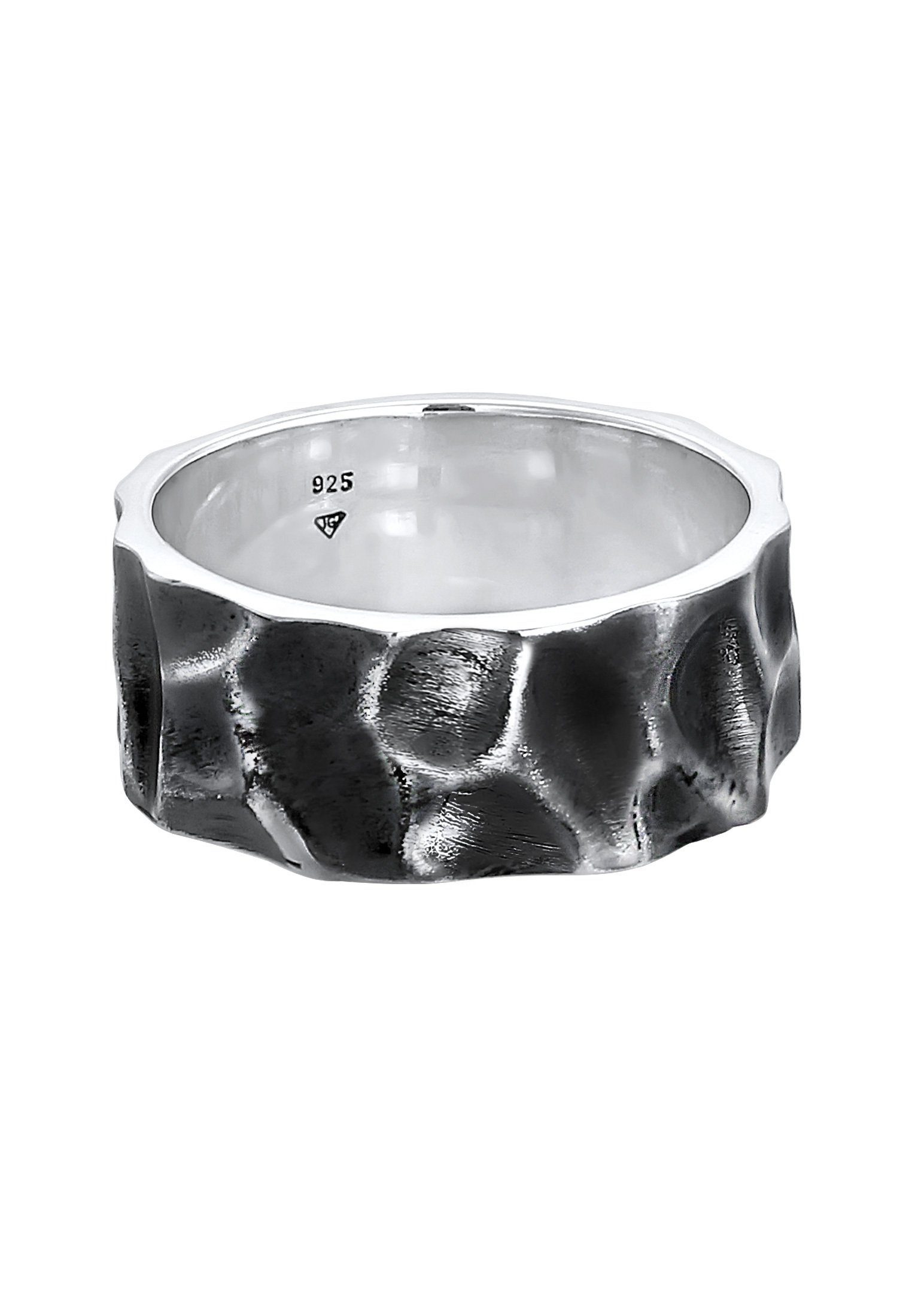Kuzzoi Silberring Herren Bandring Geschmiedet Used Look 925 Silber