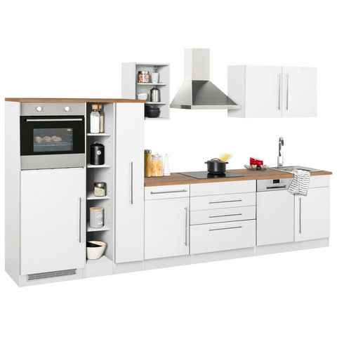Kochstation Küchenzeile KS-Samos, ohne E-Geräte, Breite 350 cm