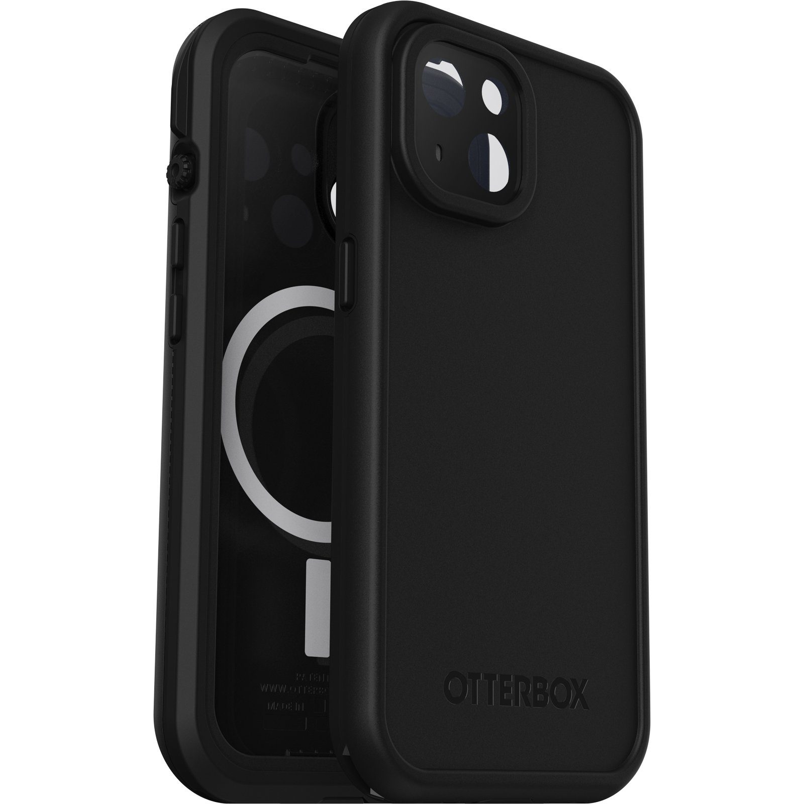Otterbox Backcover Fre MagSafe Cover für Apple iPhone 15, Bildschirmschutz und Anschlusabdeckung 360 Grad Schutz