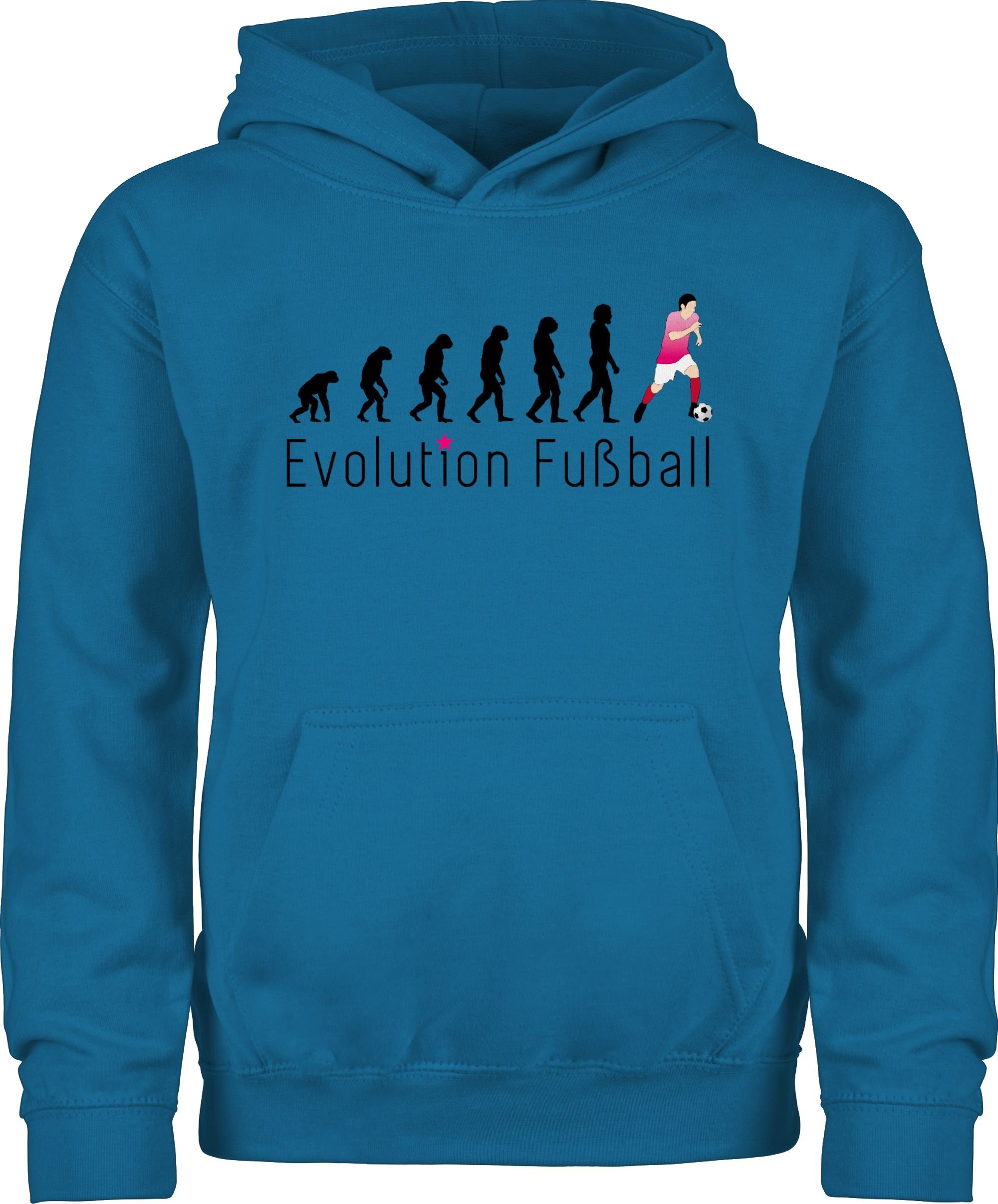 Shirtracer Hoodie Evolution Fußball Evolution Kinder 1 Himmelblau | Sweatshirts