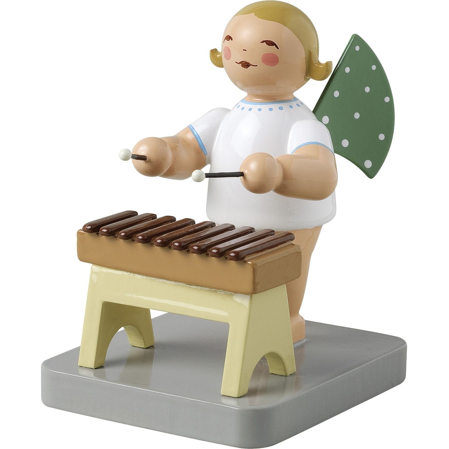 Wendt & Kühn Weihnachtsfigur Engel mit Xylophon 650/72, Haarfarbe zufällig blond oder braunhaarig