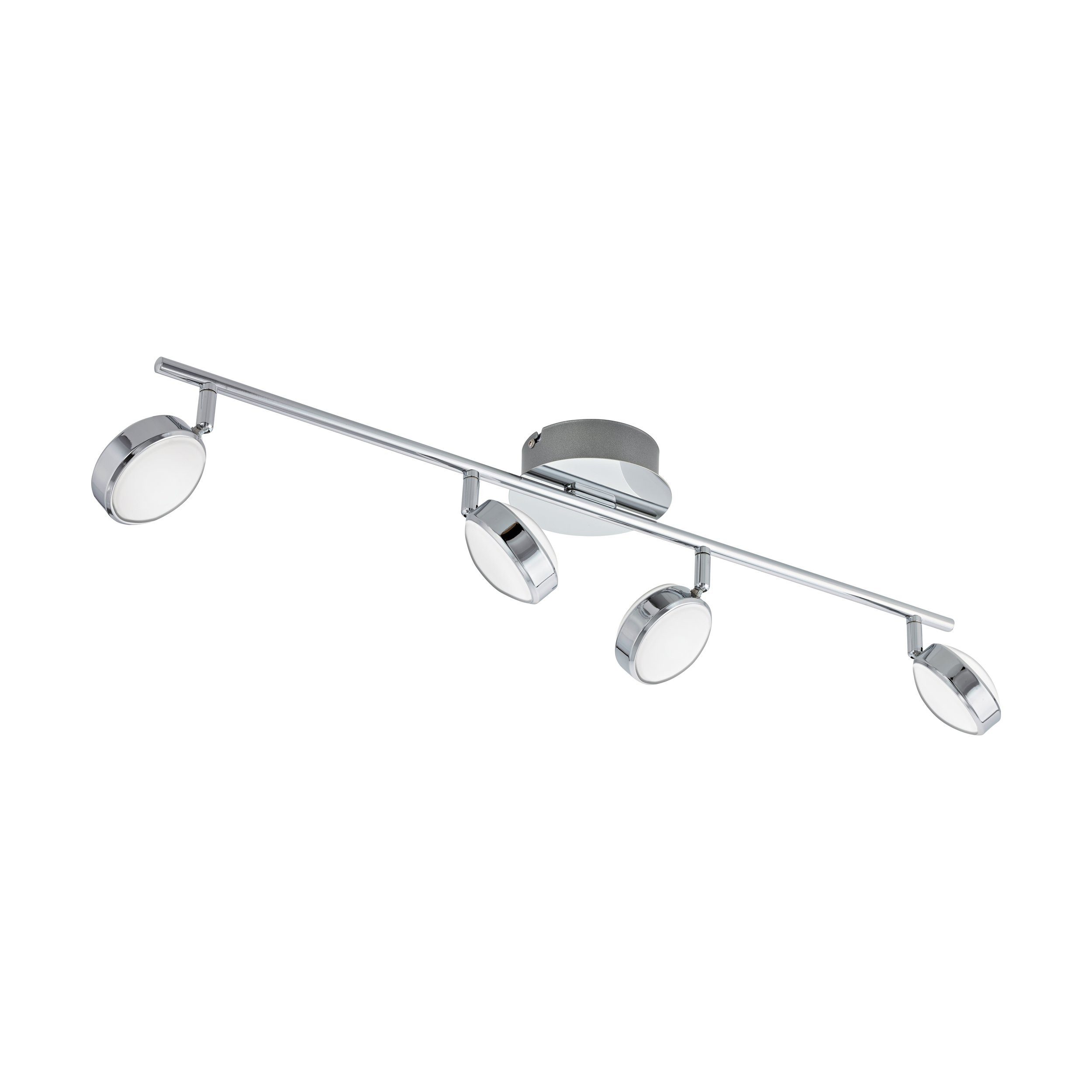 EGLO LED Deckenspot Salto, Leuchtmittel inklusive, LED Deckenlampe Deckenstrahler Stahl in chrom Kunststoff in satiniert