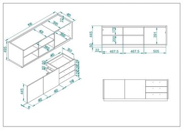 INOSIGN Lowboard LARGO, Soft-Close-Funktion, Breite ca.152 cm