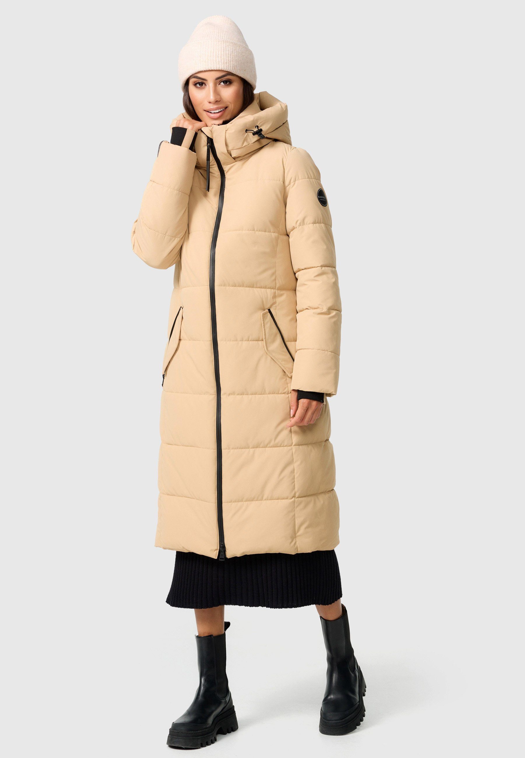 Marikoo Steppjacke Zuraraa XVI langer Winter Mantel gesteppt