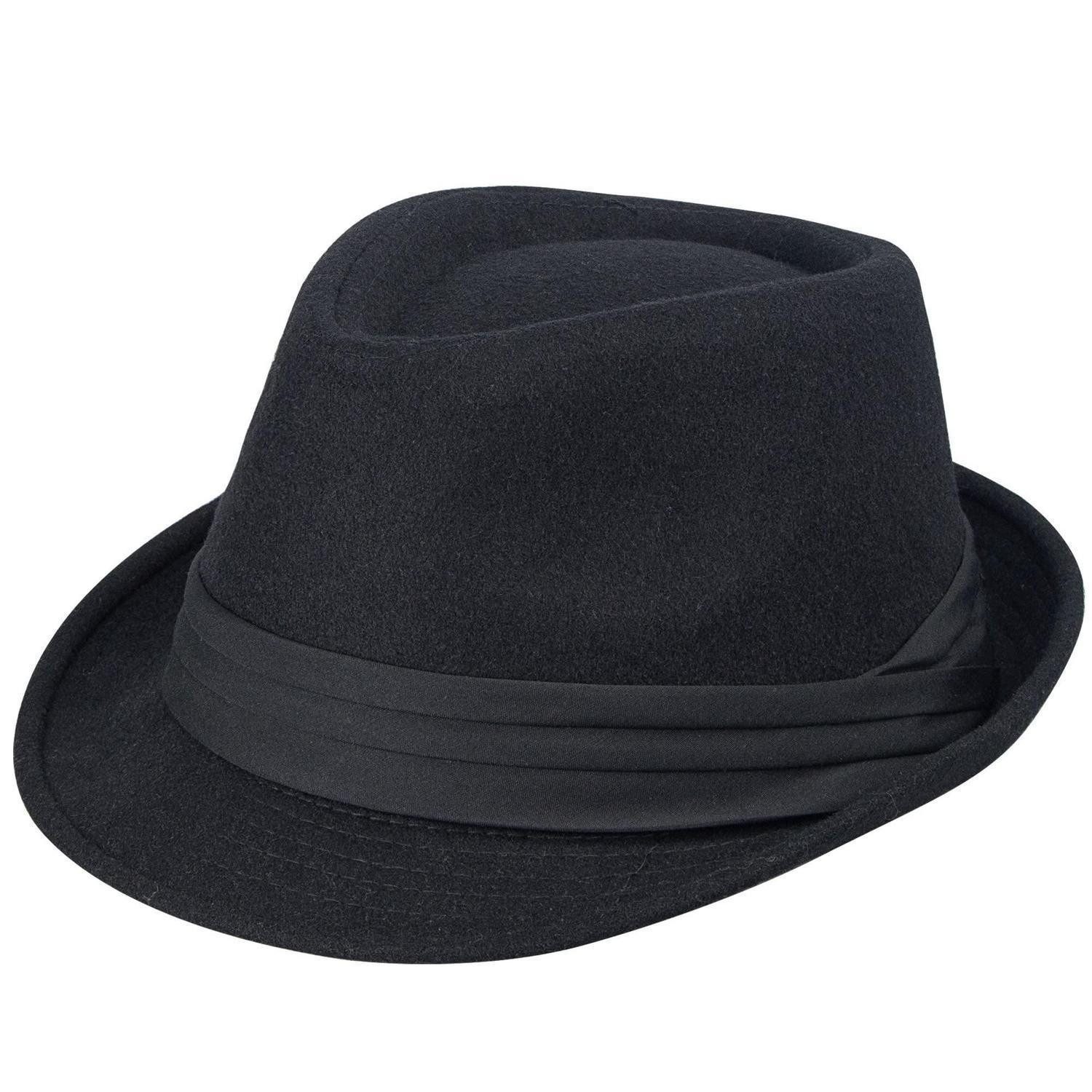 LuxusKollektion Trilby Herren Trilby Hut Schwarz (1-St)
