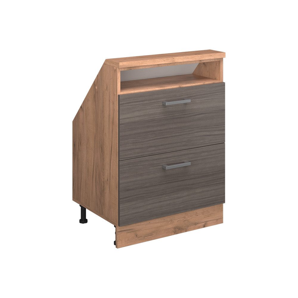 Vicco Unterschrank R-Line, Edelgrau/Goldkraft Eiche, 60 günstig online kaufen