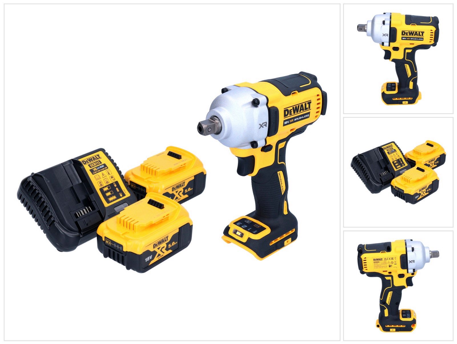DeWalt Akku-Schlagschrauber DCF 892 P2 Akku Schlagschrauber 18 V 812 Nm 1/2" Brushless + 2x Akku