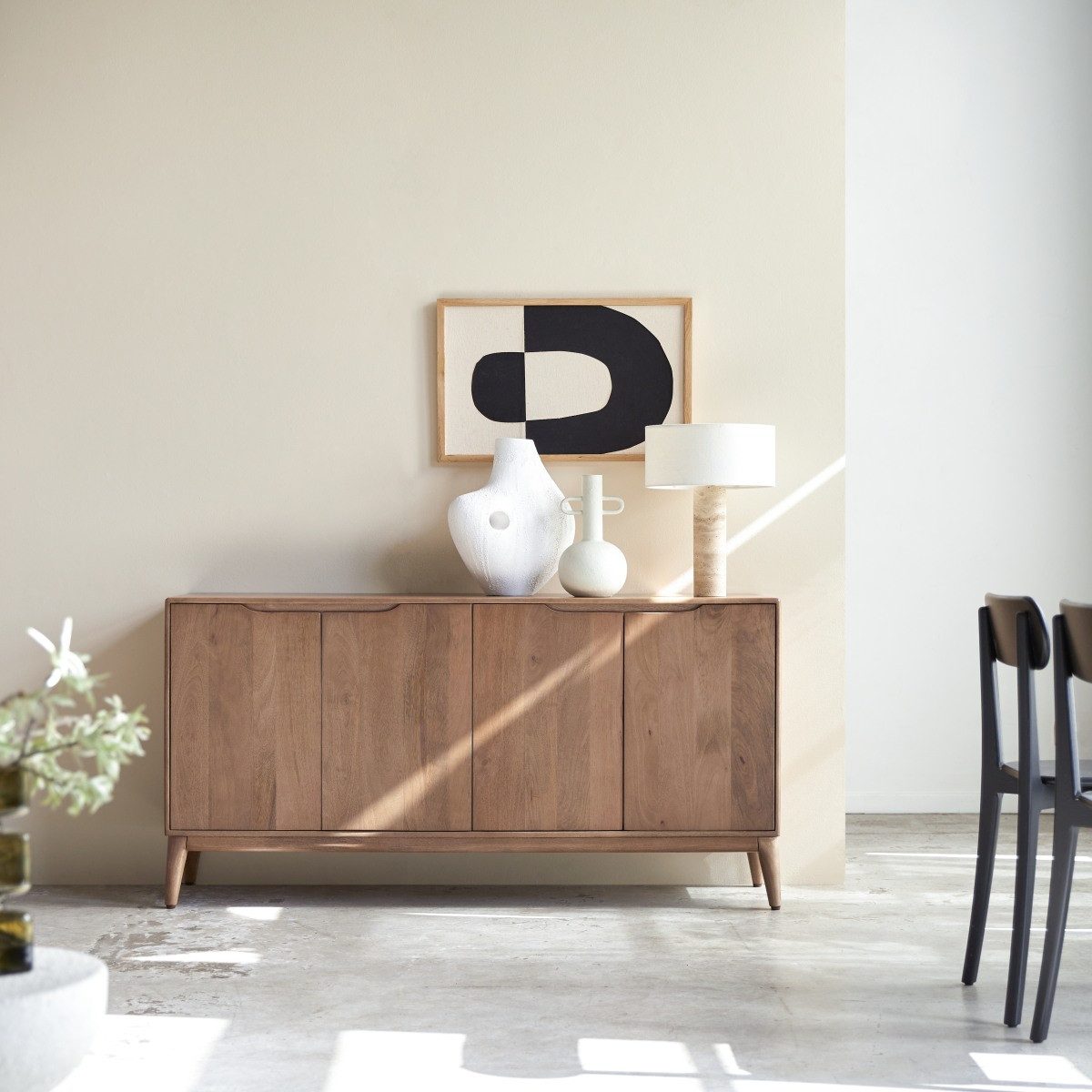 Tikamoon Sideboard Sideboard Gabrielle aus massivem Mangoholz, 160 cm