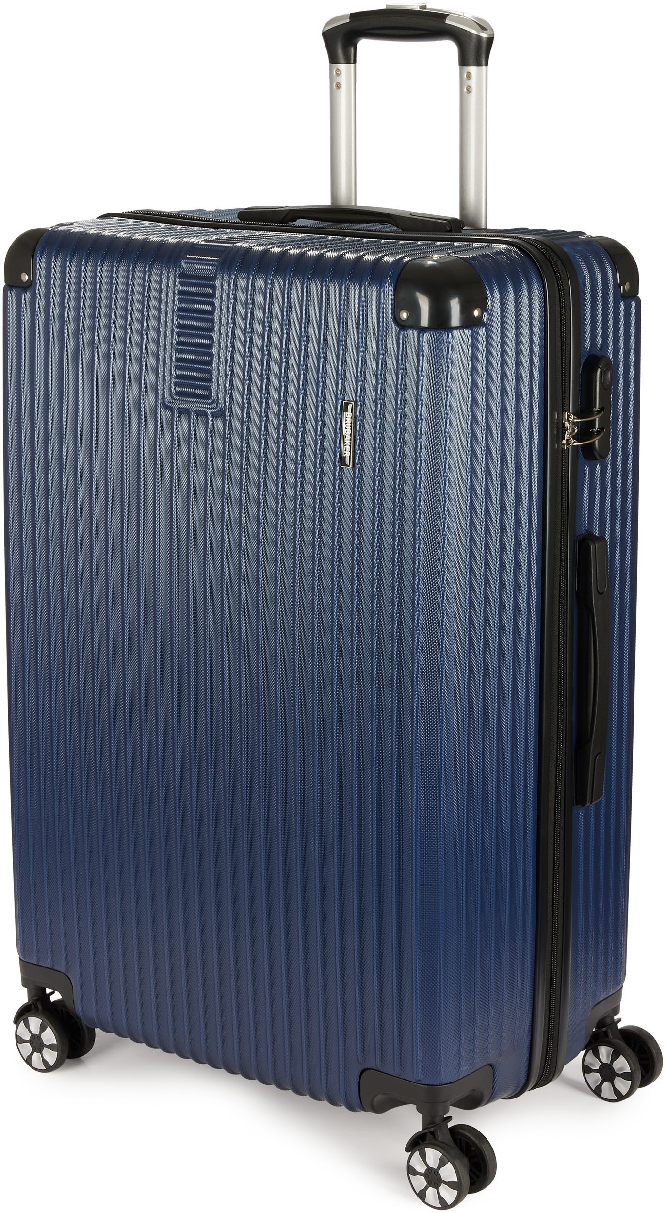 BRUBAKER Koffer London - Hartschalen Reisekoffer mit Zahlenschloss, 4 Rollen, Rollkoffer 49 x 76,5 x 29,5 cm - Hartschalenkoffer Trolley, Größe XL