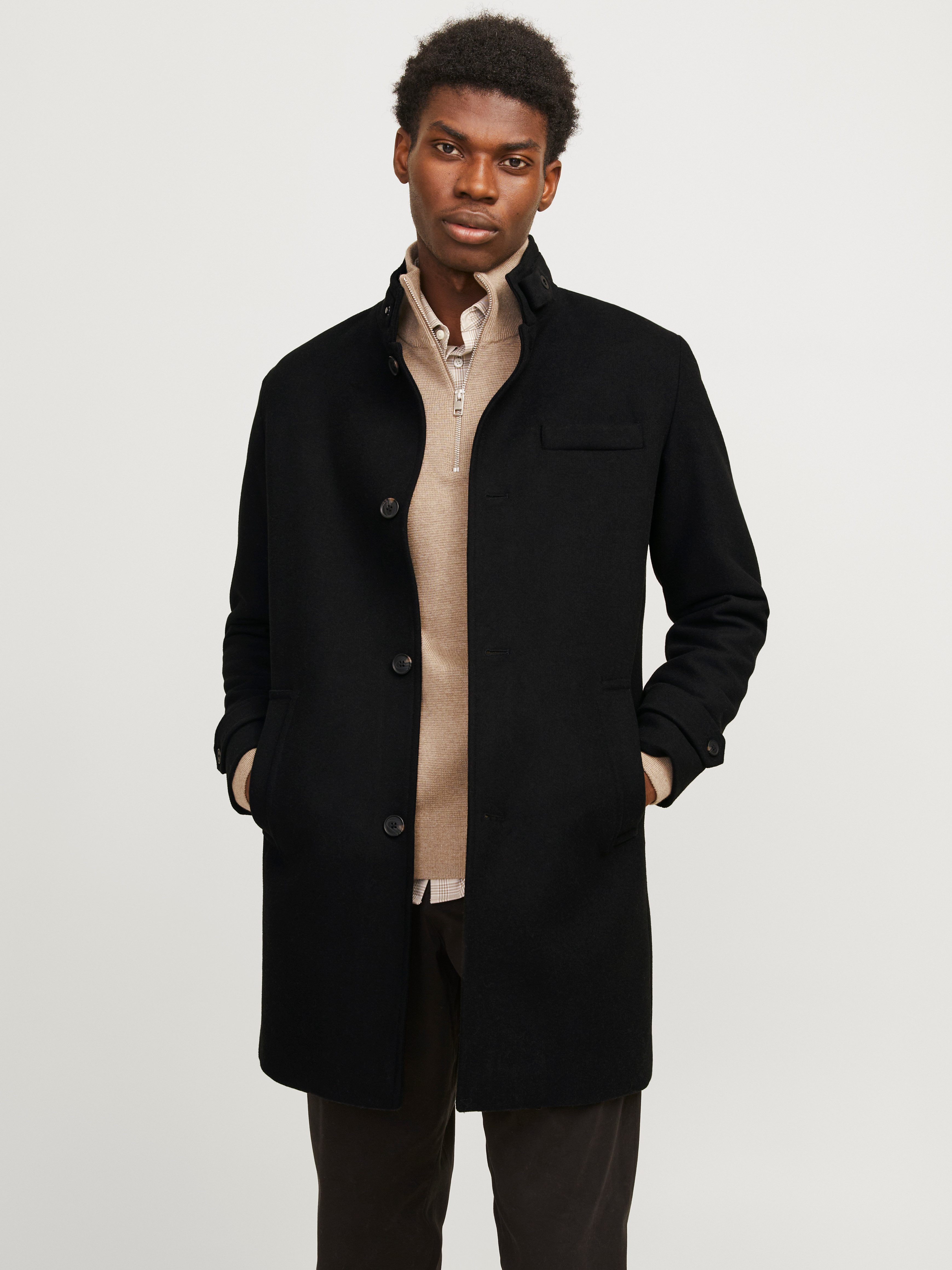 Jack & Jones Wollmantel JJEMELTON WOOL BLEND COAT SN