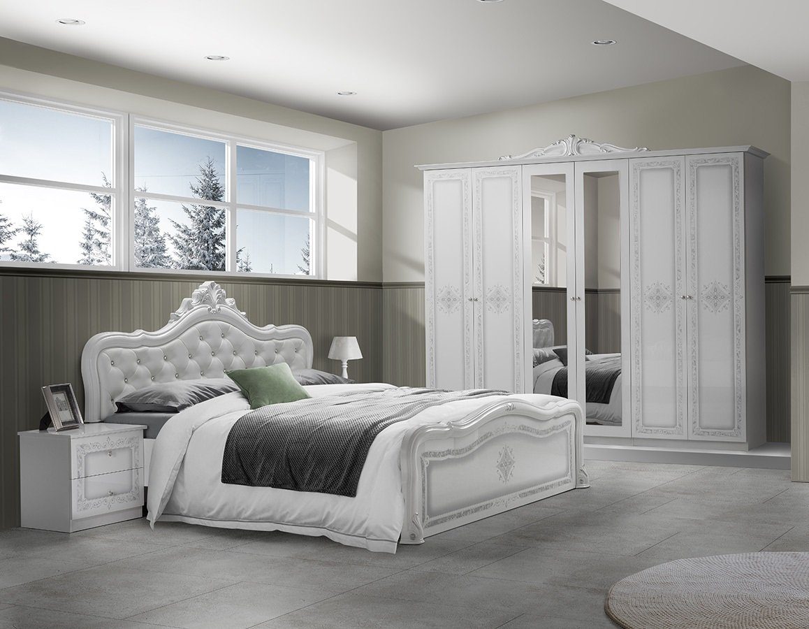 Interdesign24 Schlafzimmer-Set Livia, (im klassischen Barock Stil, 4-Teilig günstig online kaufen