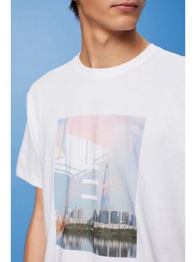 Esprit T-Shirt Baumwoll-T-Shirt mit Print (1-tlg)