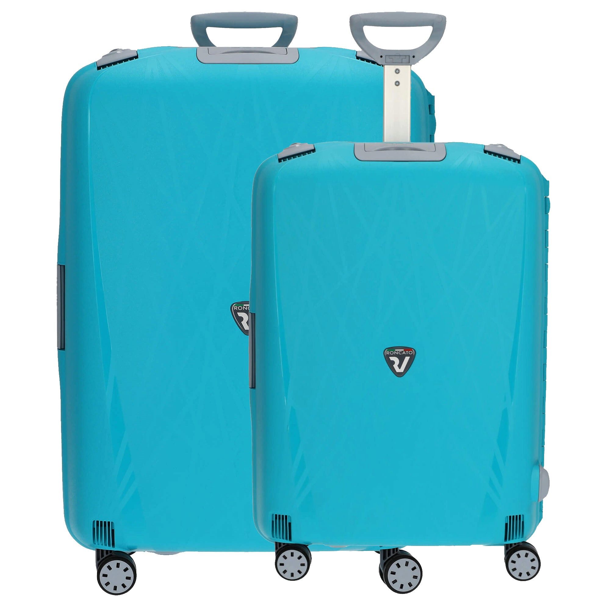 RONCATO Kofferset Light - 4-Rollen-Trolley Set 2tlg. M/L (smeraldo), 4 Rollen Rollen