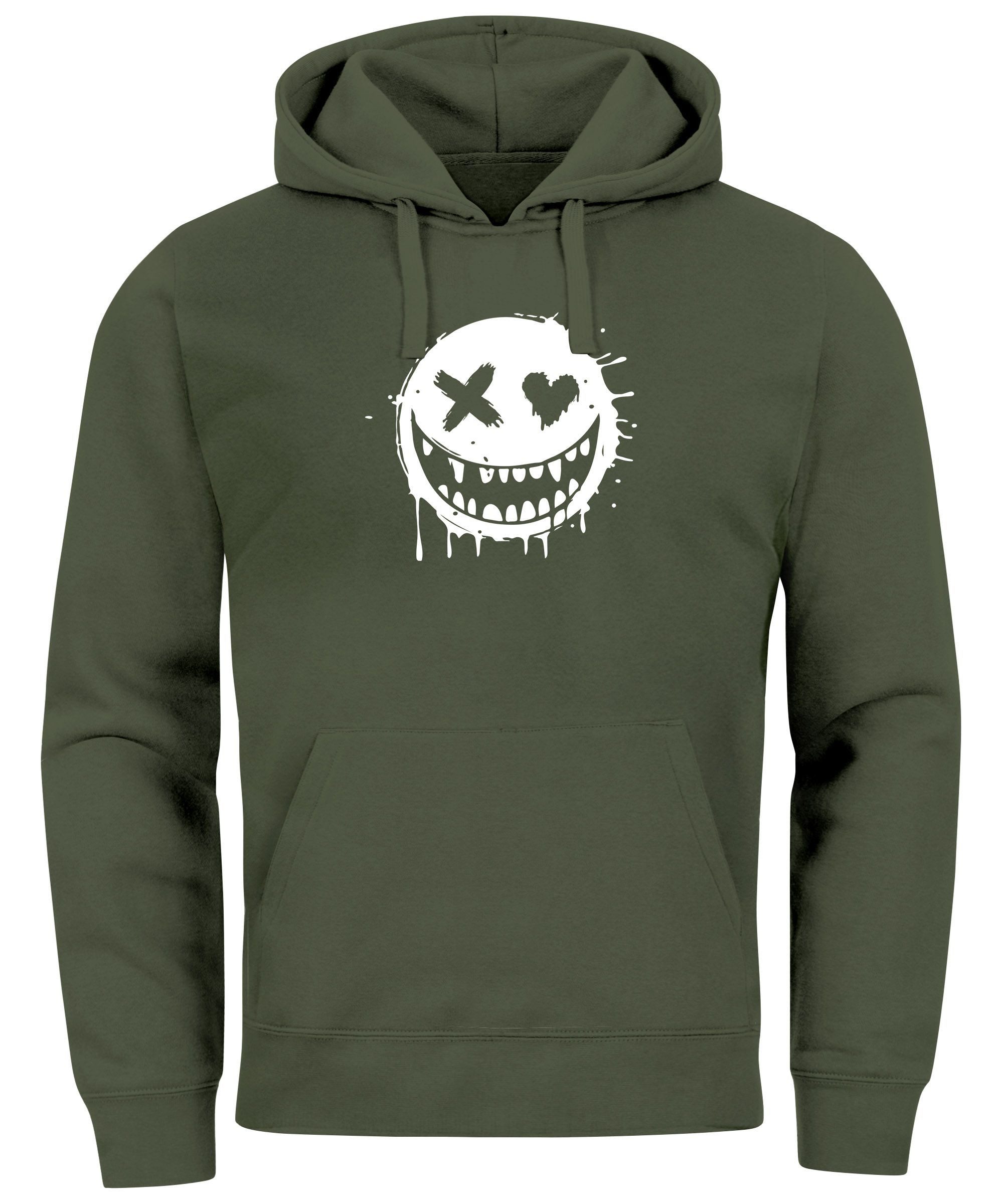 Neverless Hoodie Hoodie Herren Print Aufdruck günstig online kaufen