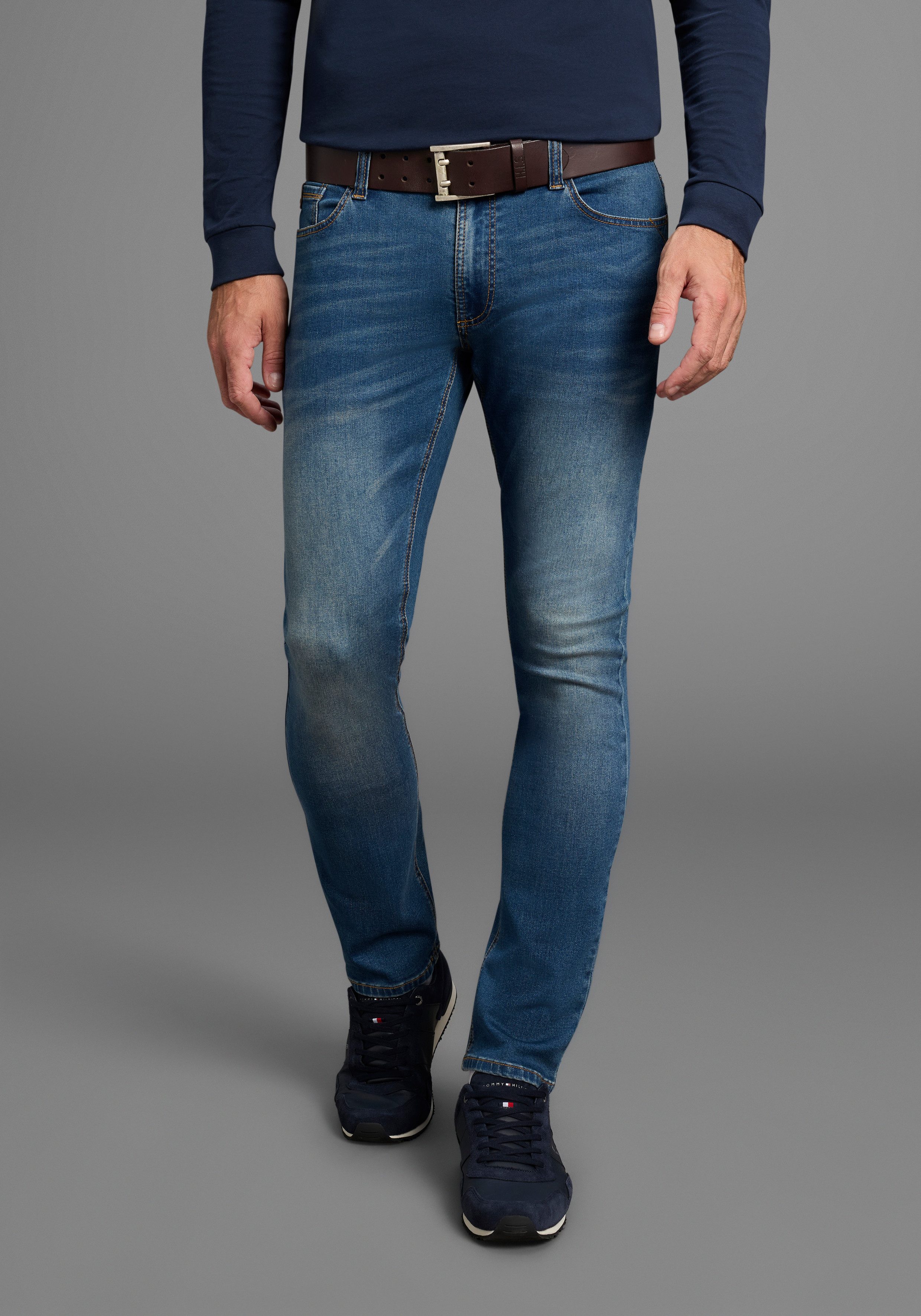 Bruno Banani Slim-fit-Jeans Grady schmale Beinform, niedrige Leibhöhe, mit günstig online kaufen