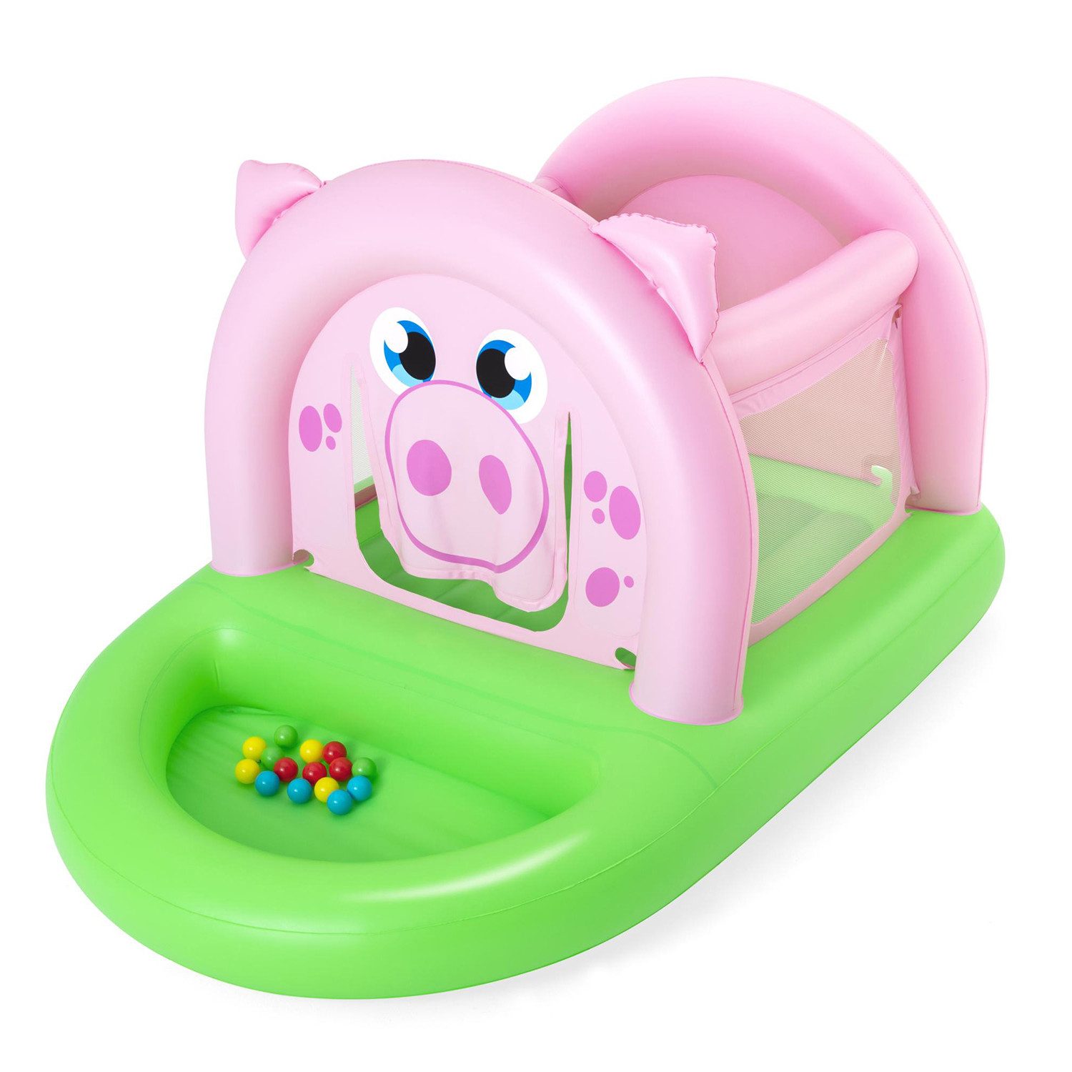 Bestway Hüpfburg Oinkster Pig™ mit Мячиbad 239 x 162 x 137 cm, (Packung, mit Spielbällen)