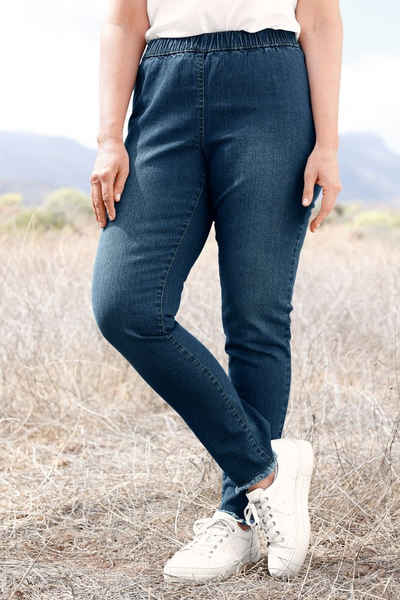 MIAMODA 5-Pocket-Jeans Jeans mit Fransen