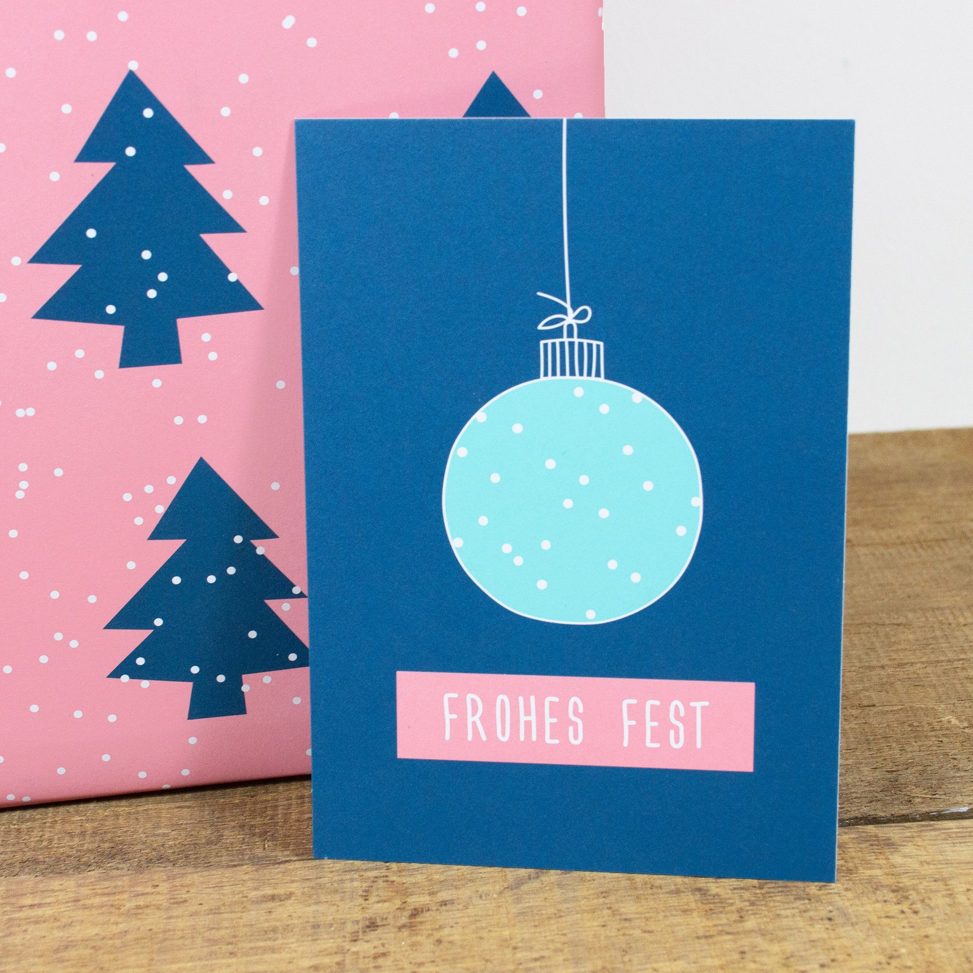 Bow & Hummingbird Postkarte Postkarte Frohes Fest