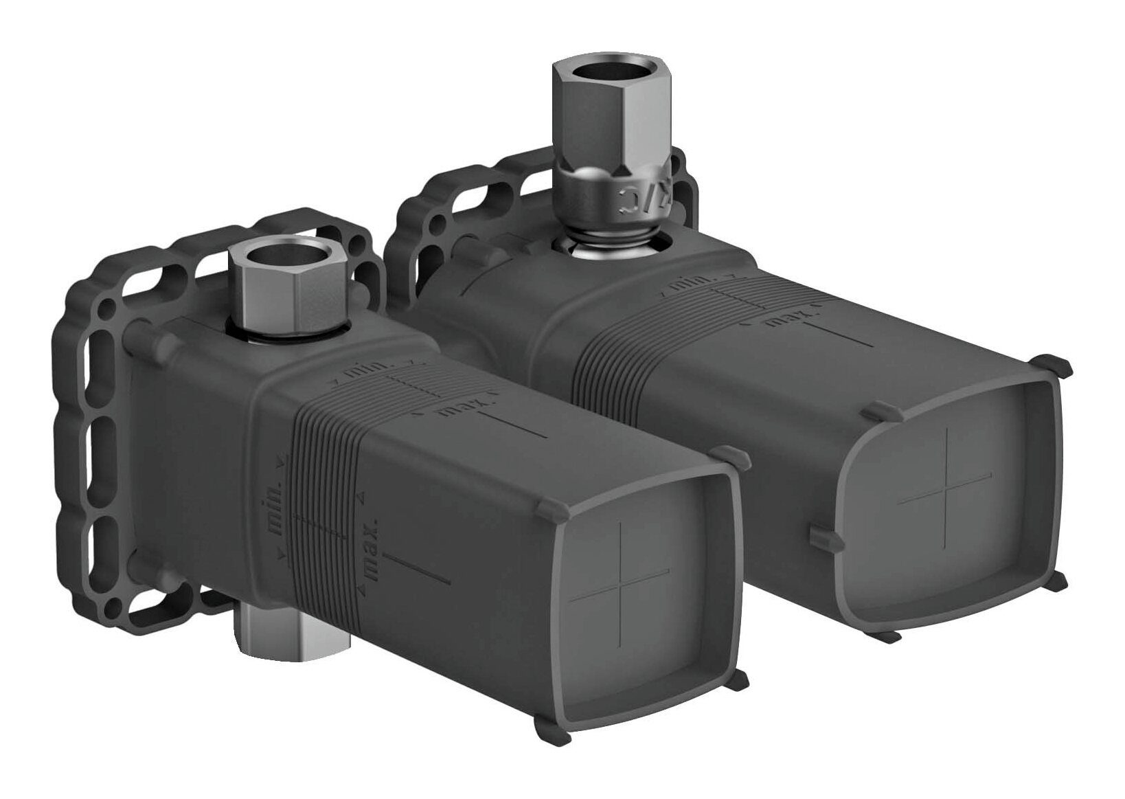 HANSA Unterputz-Einbaukörper Hansamatrix (G1/2) Thermostat-Batterie mit 2-Wege-Umstellung mit Verbrühschutz