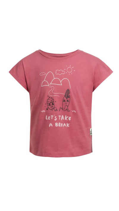Jack Wolfskin T-Shirt TAKE A BREAK T G für Mädchen mit einem süßen Aufdruck