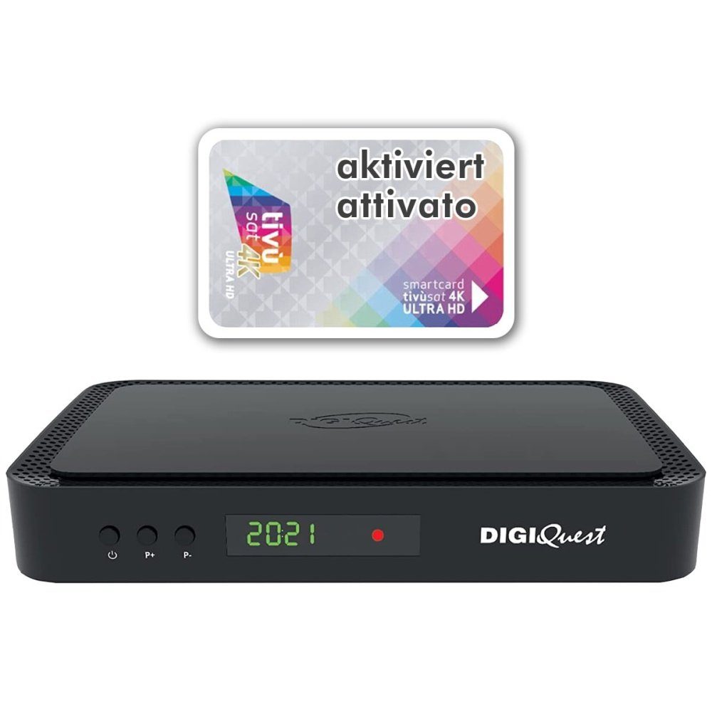 DIGIQuest Q90 4K UHD Combo mit Aktiver Tivusat Karte Satellitenreceiver