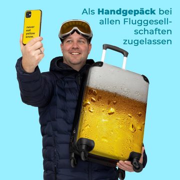 NoBoringSuitcases.com© Handgepäckkoffer Bier - Druck - Alkohol 55x35x20cm, 4 Rollen, Trolley, Handgepäck, Reisekoffer für erwachsene Männer