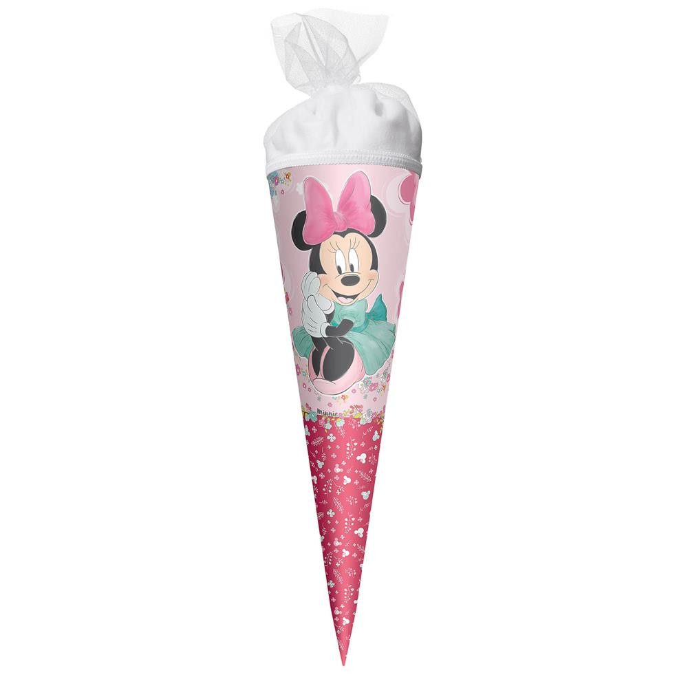 Roth Schultüte Disney Minnie Maus, 22 cm, rund, Tüllverschluss, Geschwistertüte