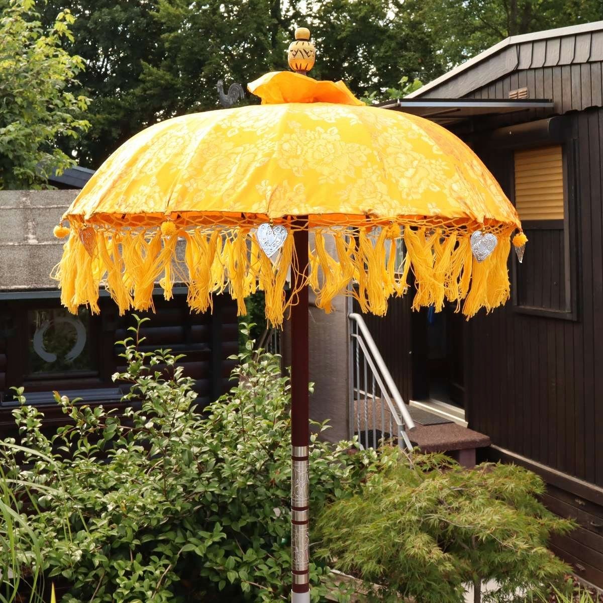 Oriental Galerie Sonnenschirm »Bali-Sonnenschirm 90 cm Gelb Gold Modell  Singapur«, Handarbeit online kaufen | OTTO
