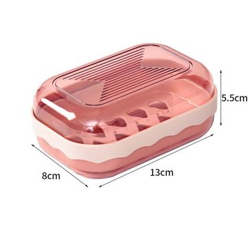 FIDDY Seifenhalter 3 Stück Seifendose Reise, Seifenbox, Seifenschale Mit Deckel, für Haus, 1-St.
