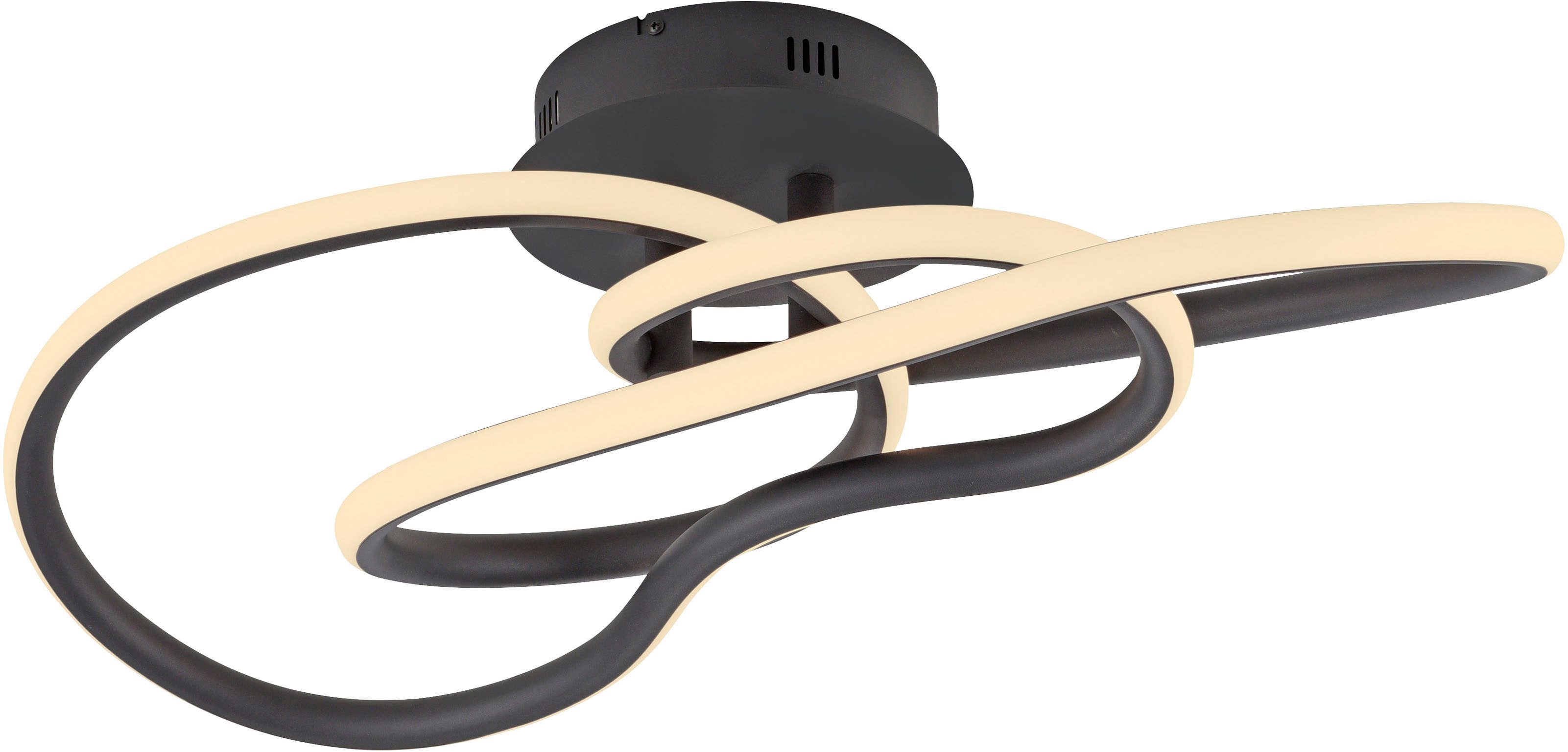 Paul Neuhaus LED Deckenleuchte TWIST, Memoryfunktion, LED fest integriert, Warmweiß, Stufenlos dimmbar über Lichtschalter, Memoryfunktion