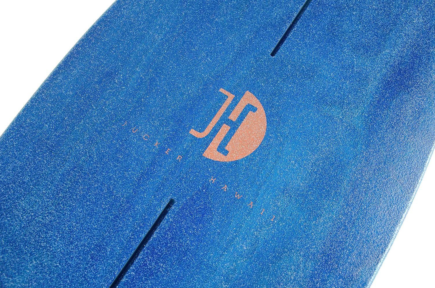Blue, Surf Balanceboard Balance Professionelles 100% Balance Board mit Rocker Echtholz Board HAWAII Ocean Set Korkrolle Rocker inkl. Shape & aus Matte, JUCKER