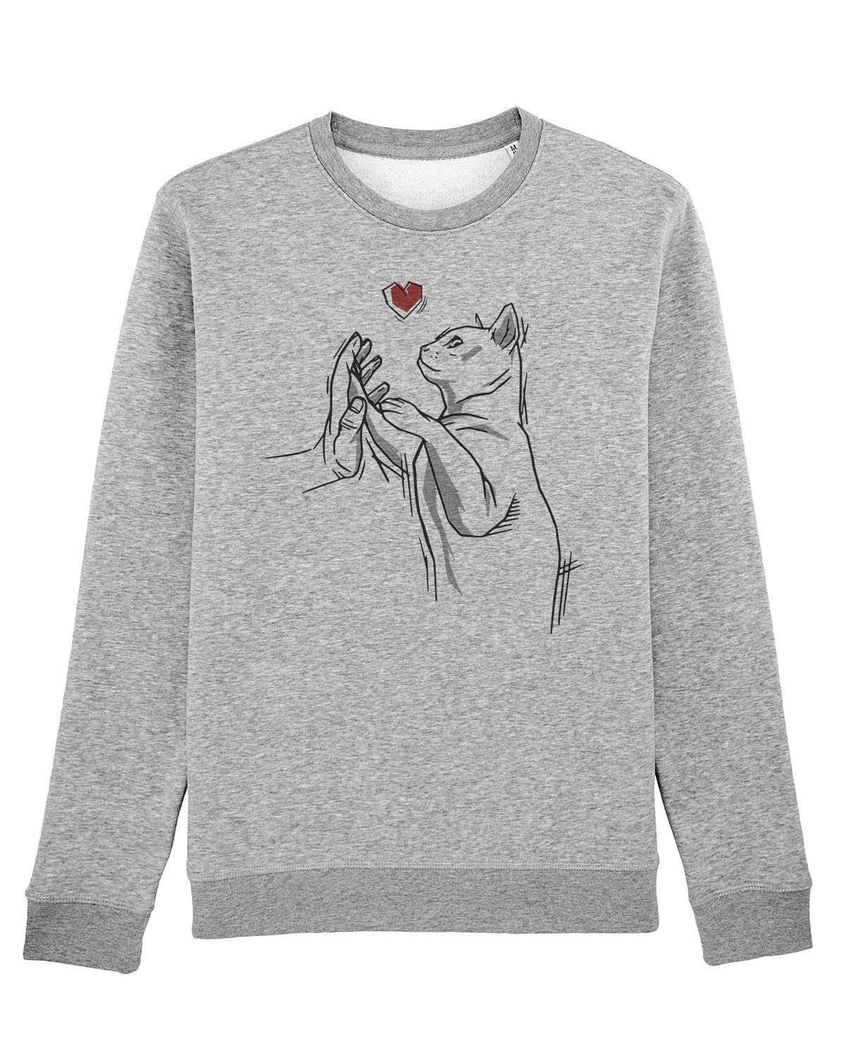 (1-tlg) Sweatshirt Cat Apparel Hand wat?