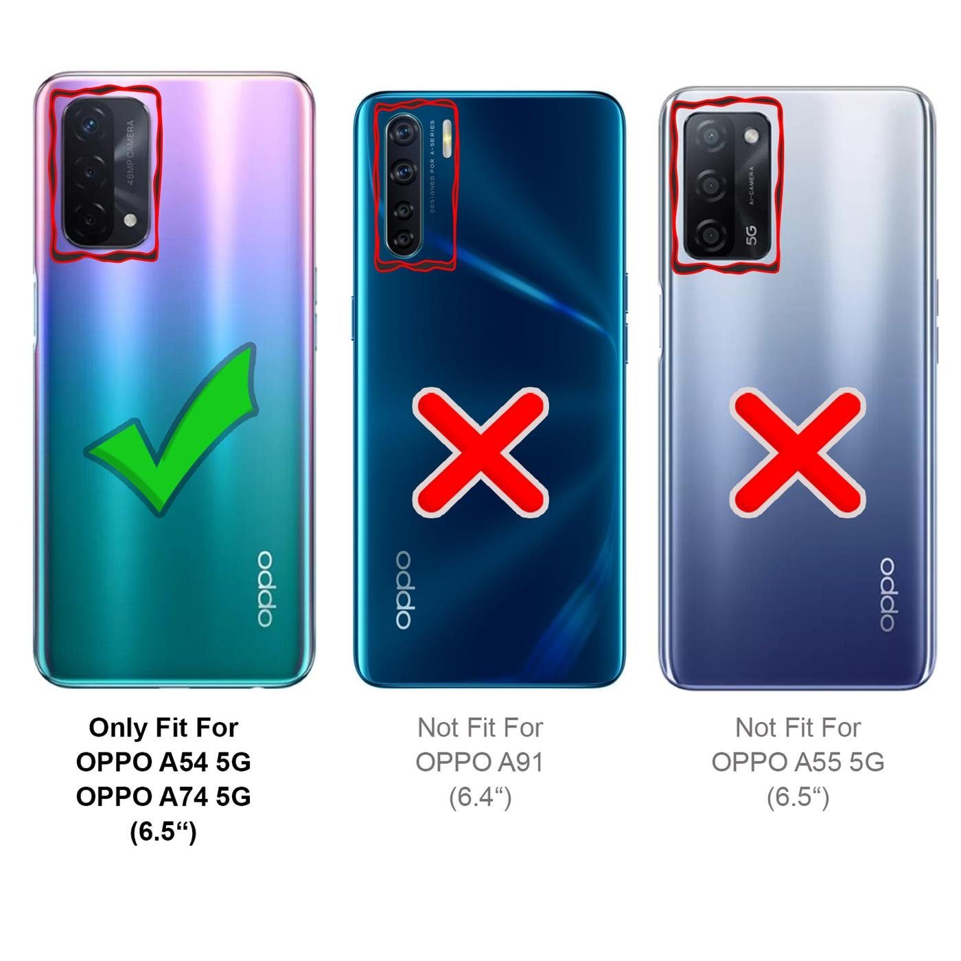 CoolGadget Handyhülle Marmor Slim Case für OPPO A54 5G / A74 5G 6,5 Zoll, Hülle Dünne Silikon Schutzhülle für OPPO A54 5G, OPPO A74 5G Hülle