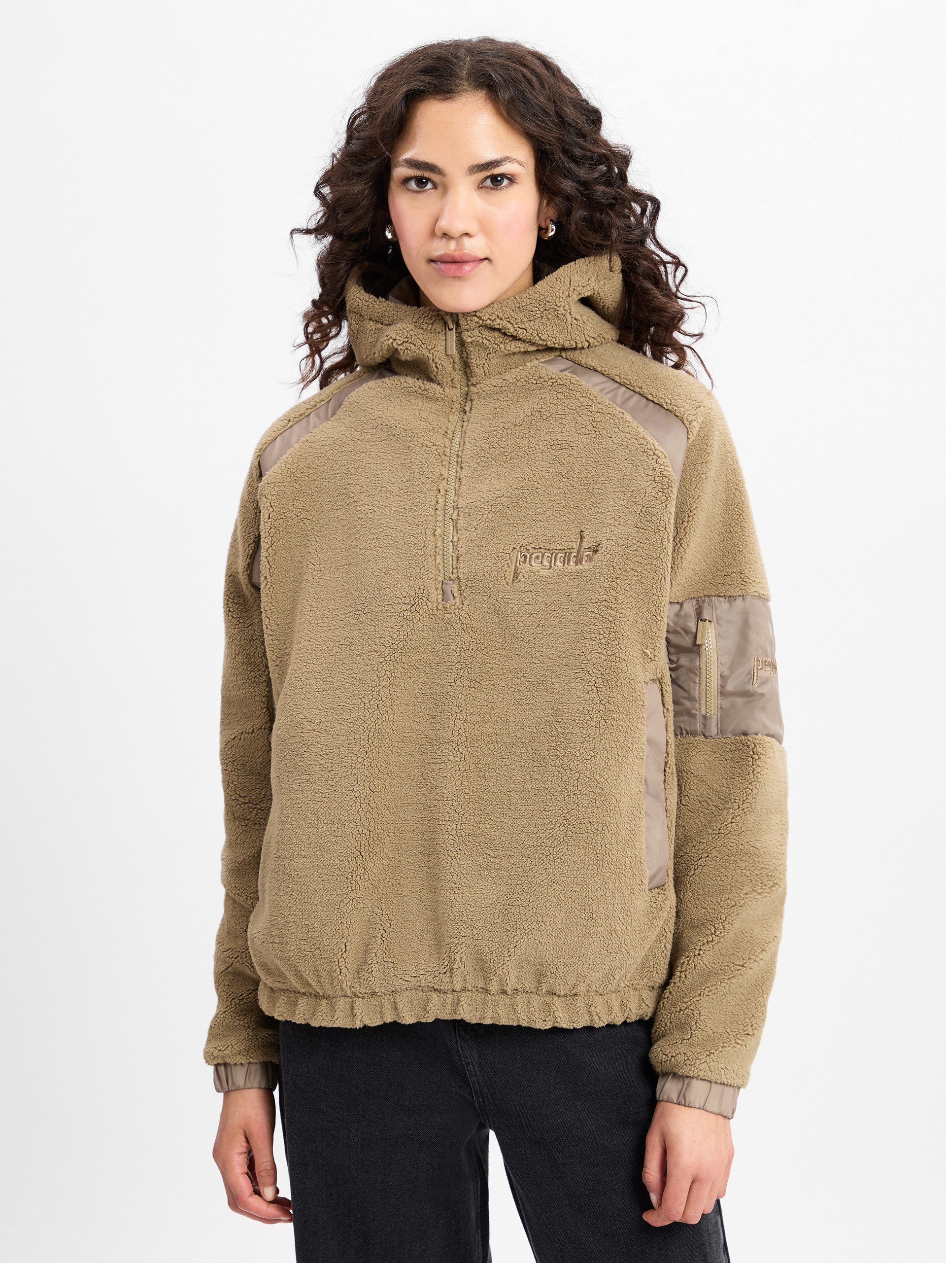 Sweatjacke Bonny Teddy Fabric Mix Halfzip