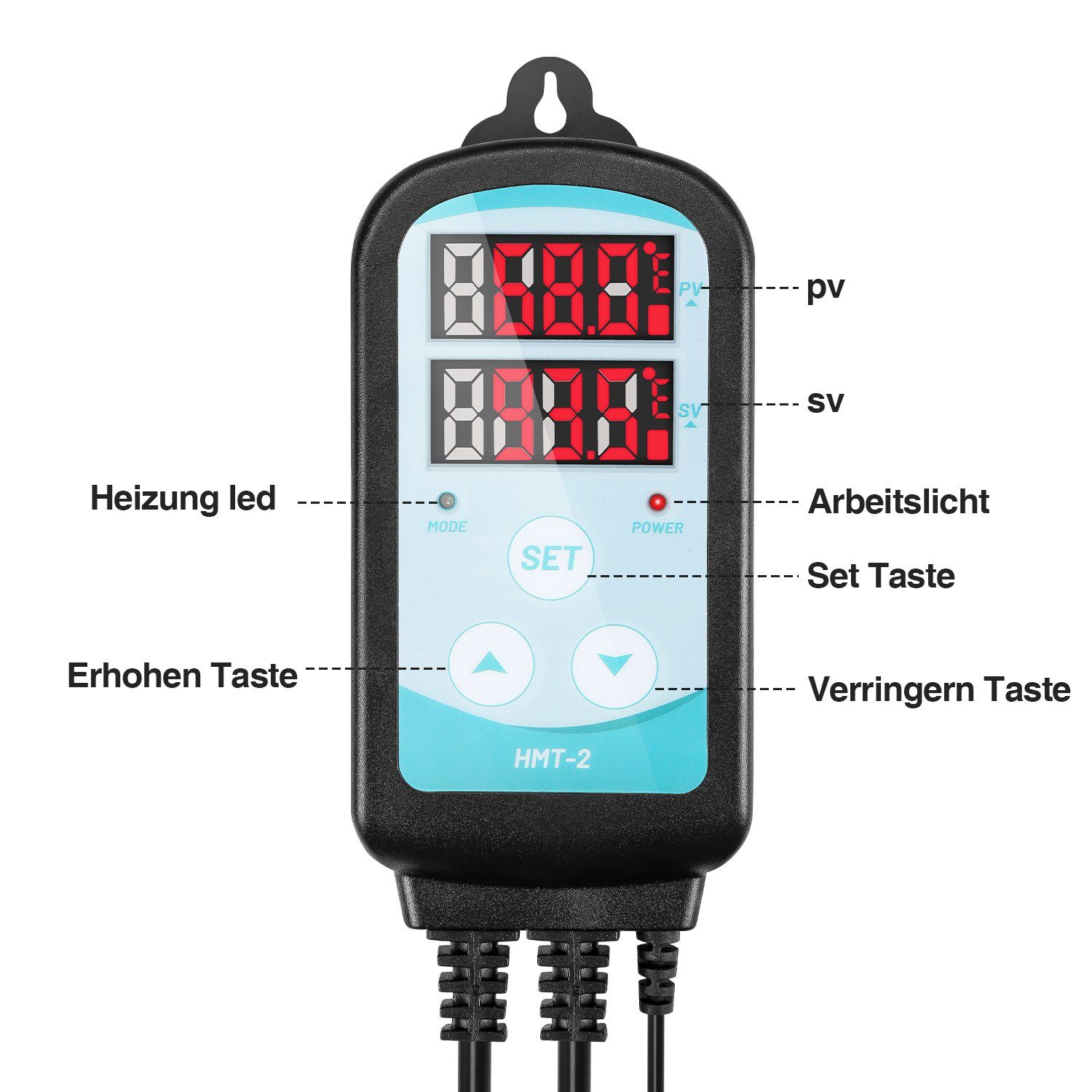 Lospitch Heizkörperthermostat Temperaturregler 230V Thermostat  Doppelthermostat 3000W Digitaler