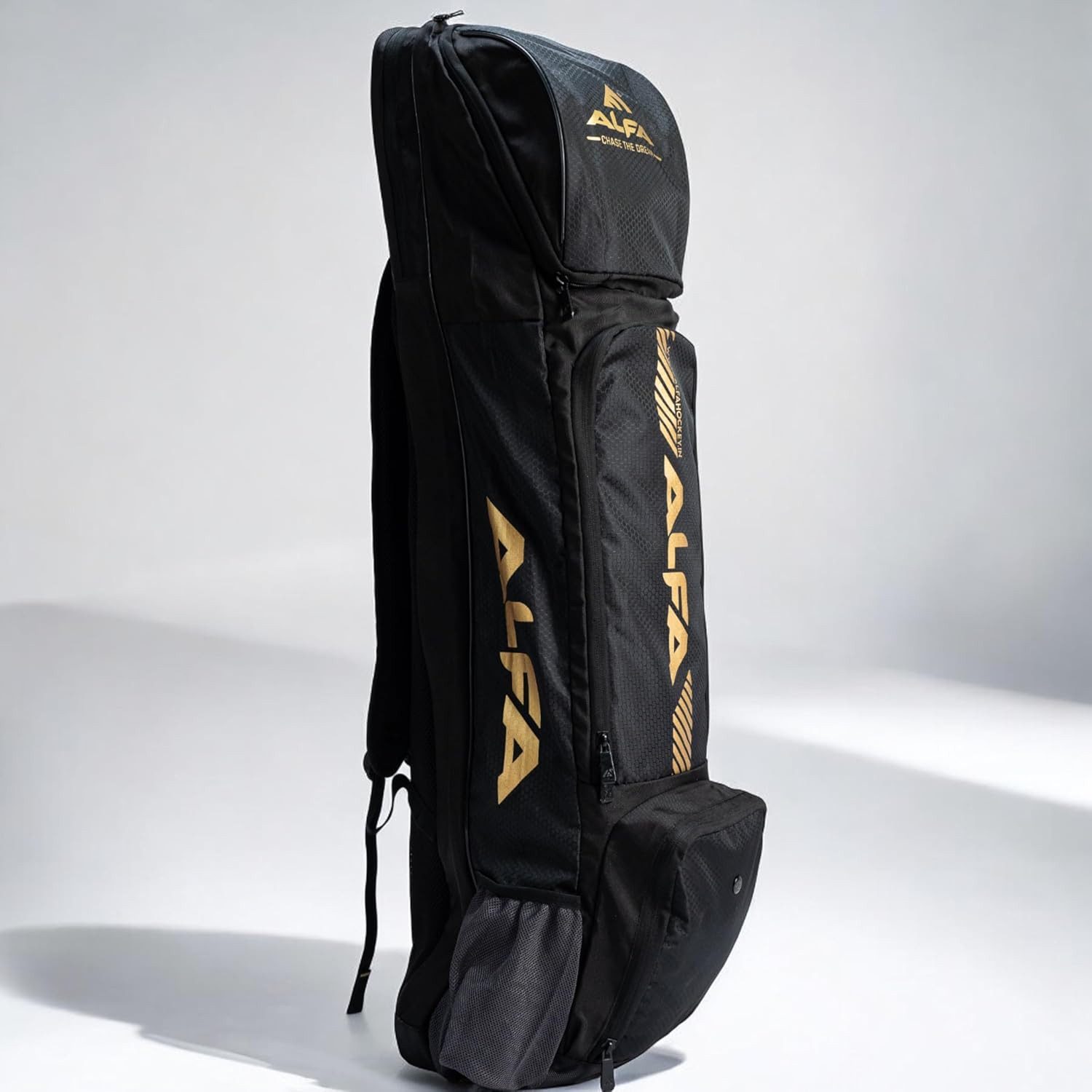 ALFA Hockeytasche Jumbo Hockeytasche Schwarz groß mit Schlägerfach & Belüft günstig online kaufen