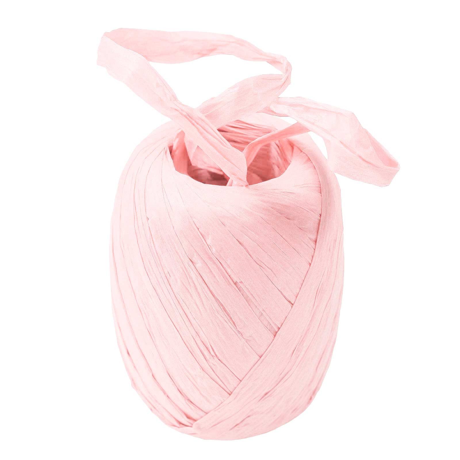 maDDma Bastelband 30m Raffia Papierschnur Geschenkband Bastelschnur Deko Papier, pastellrosa