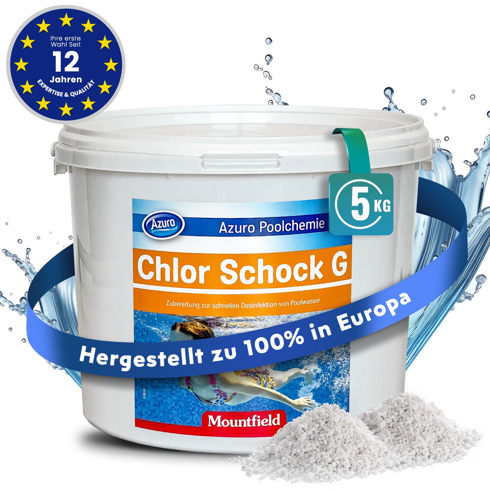 Azuro Chlorgranulat Chlor Schock Granulat-56% Aktives Chlor für Schockchlor günstig online kaufen