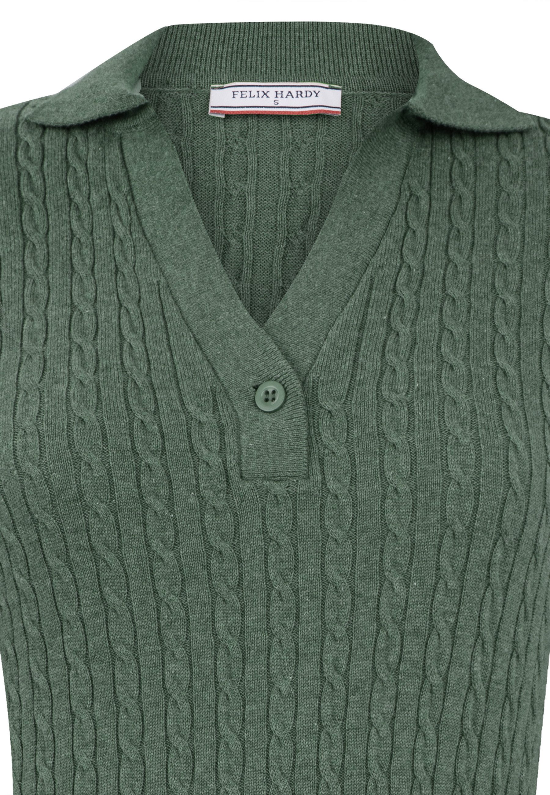 Felix Hardy Strickkleid Langärmeliges Kabelstrickkleid